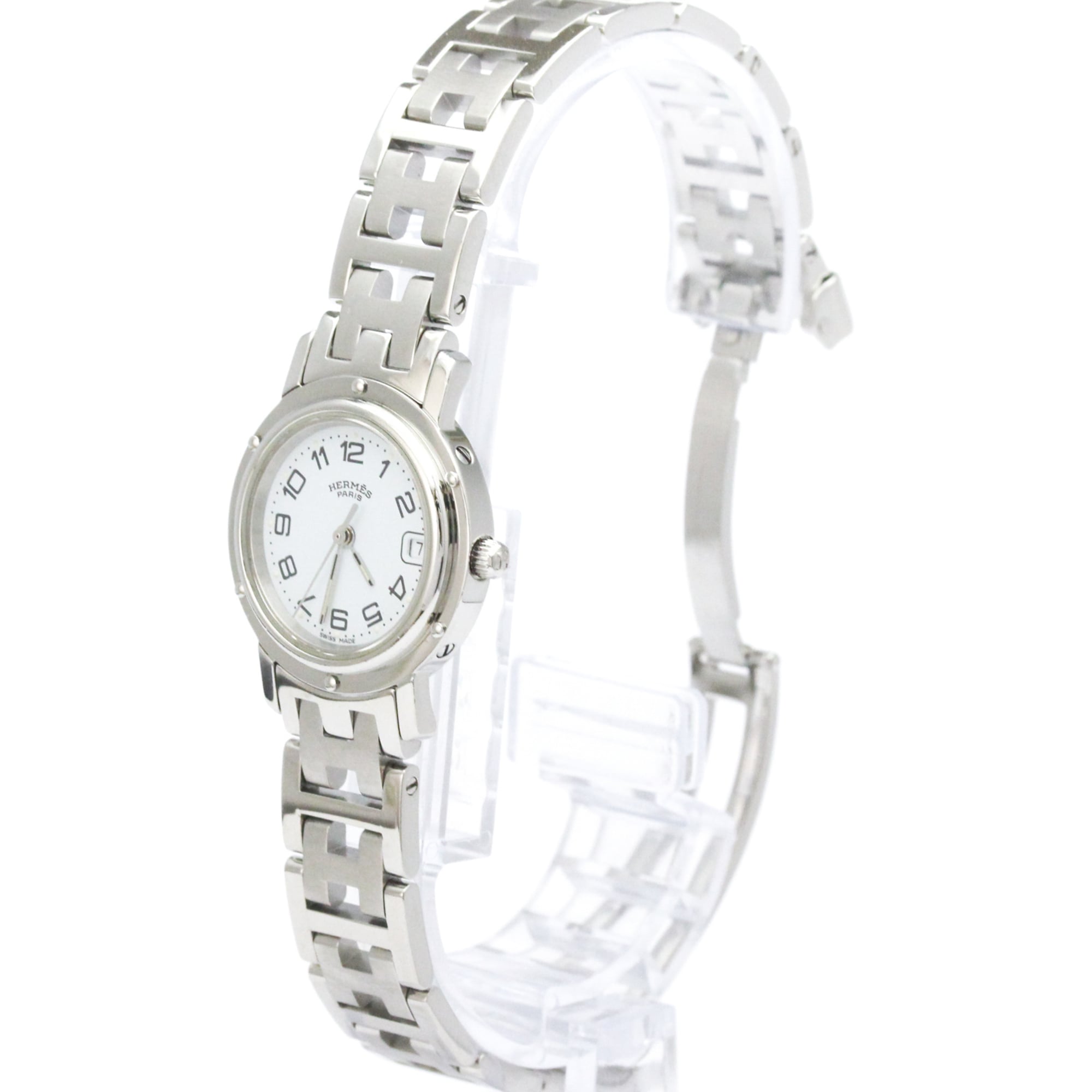 Hermes Clipper CL4.210 White Dial 24mm Watch