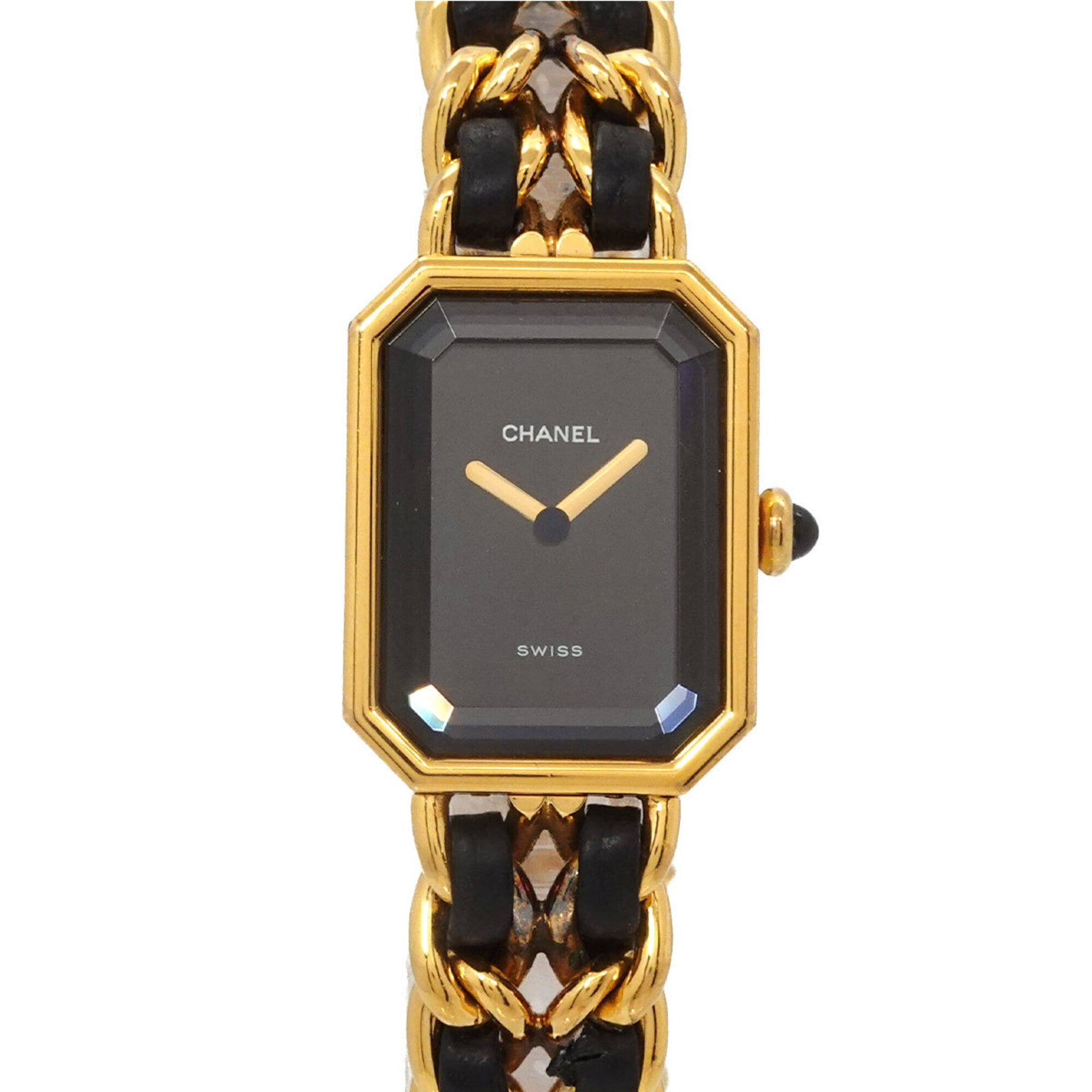Chanel Premiere Large Size H0001 Women's Watch Black Gold Quartz