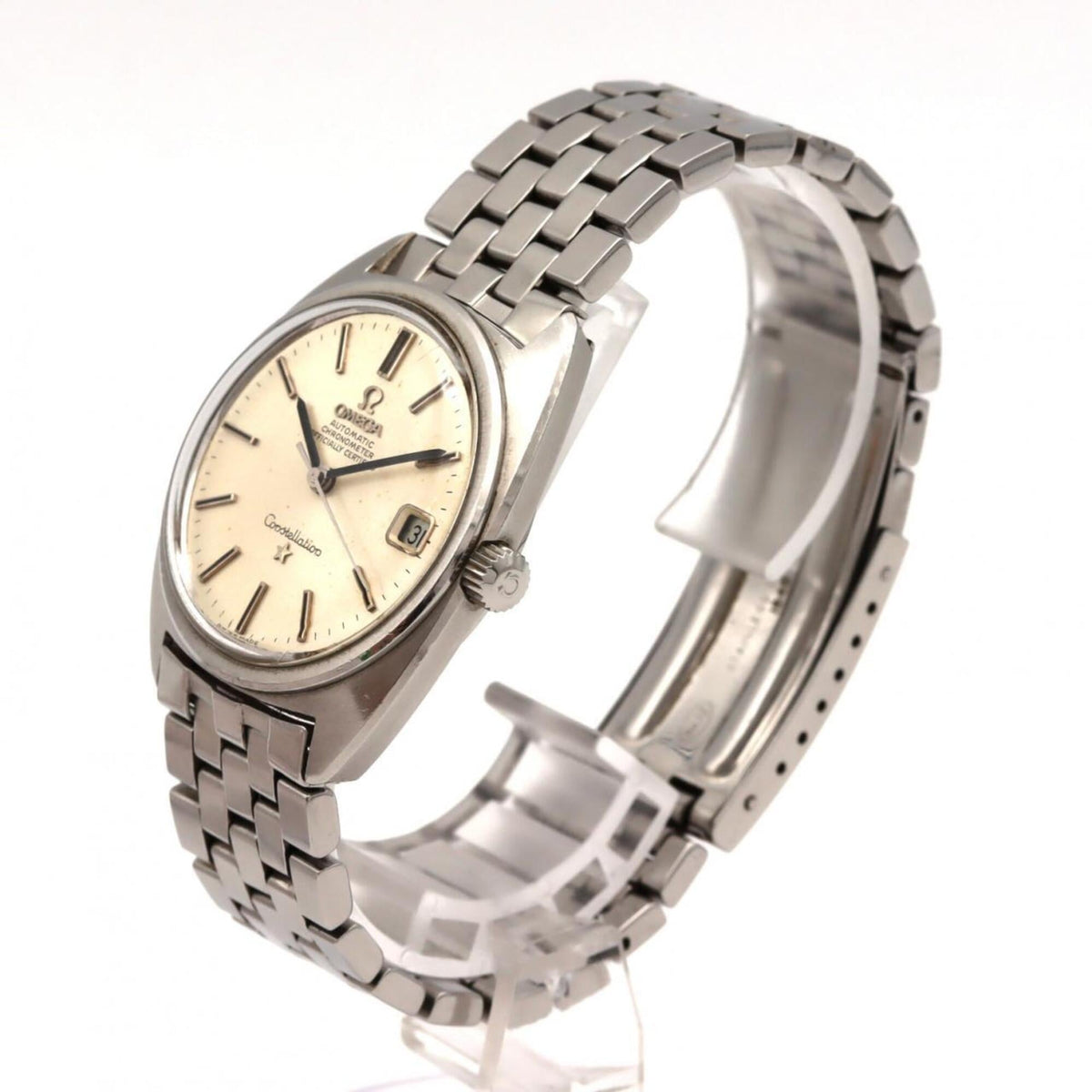 Omega Constellation Chronometer 168017 Silber Zifferblatt 34 mm Uhr