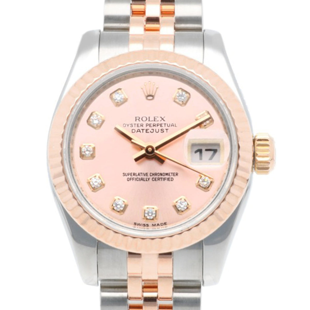 Rolex 179171 horloge met roze wijzerplaat, 26 mm