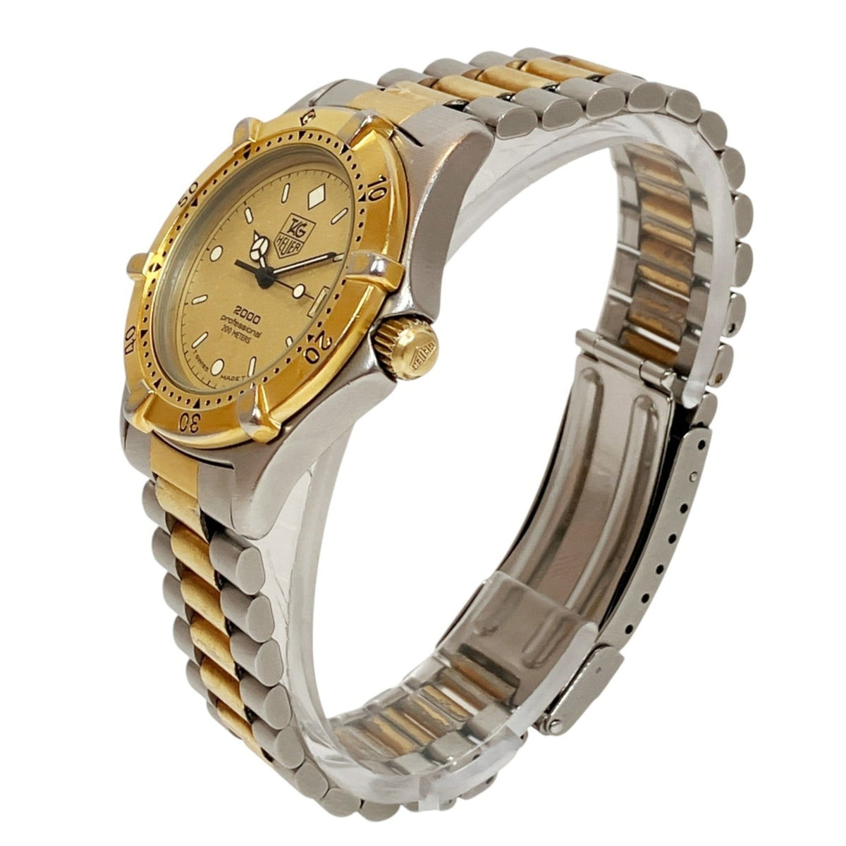 Montre TAG Heuer Professional 2000 964015, cadran doré, 33 mm