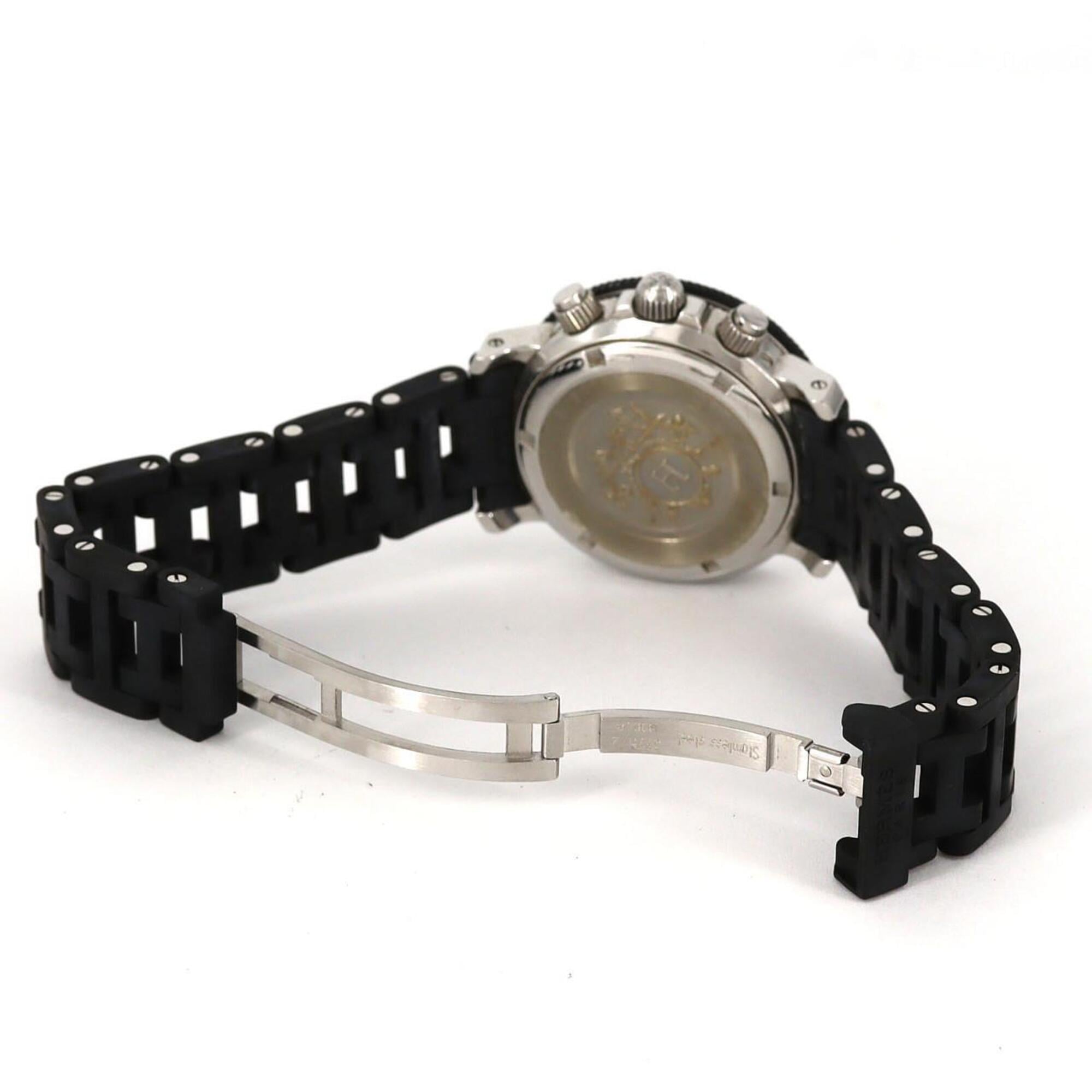 Hermes Clipper Diver Chronograph CL2.315 – Quarzuhr aus Edelstahl und Kautschuk