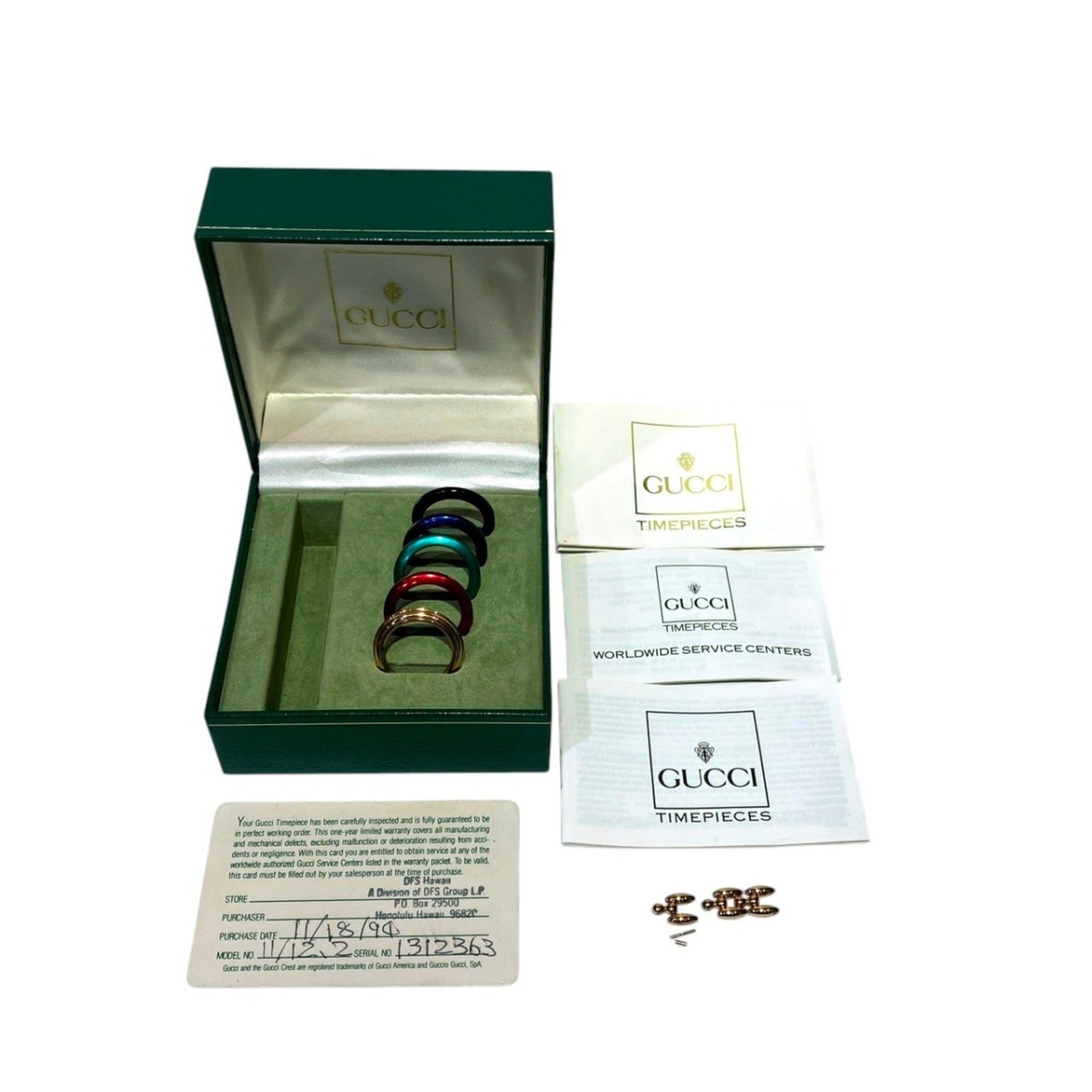 Gucci GUCCI Changeable Bezel Watch, Total Weight 25.6g, GP, Quartz, White Dial, 11 12.2