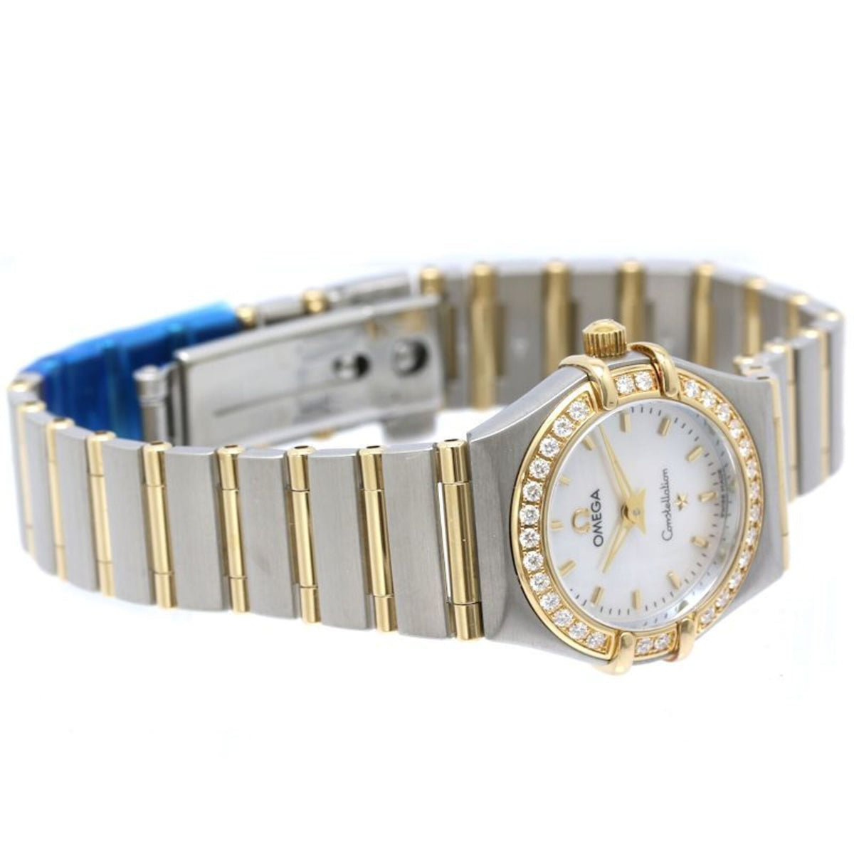 Omega Constellation Mini Diamond 1267.70.00 Horloge met witte wijzerplaat, 22 mm