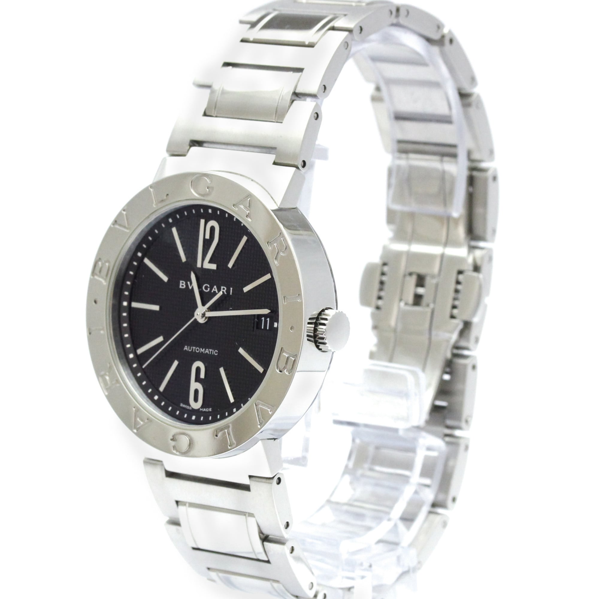 Bulgari Bvlgari Bvlgari BB38SS AUTO Black Dial 38mm Watch