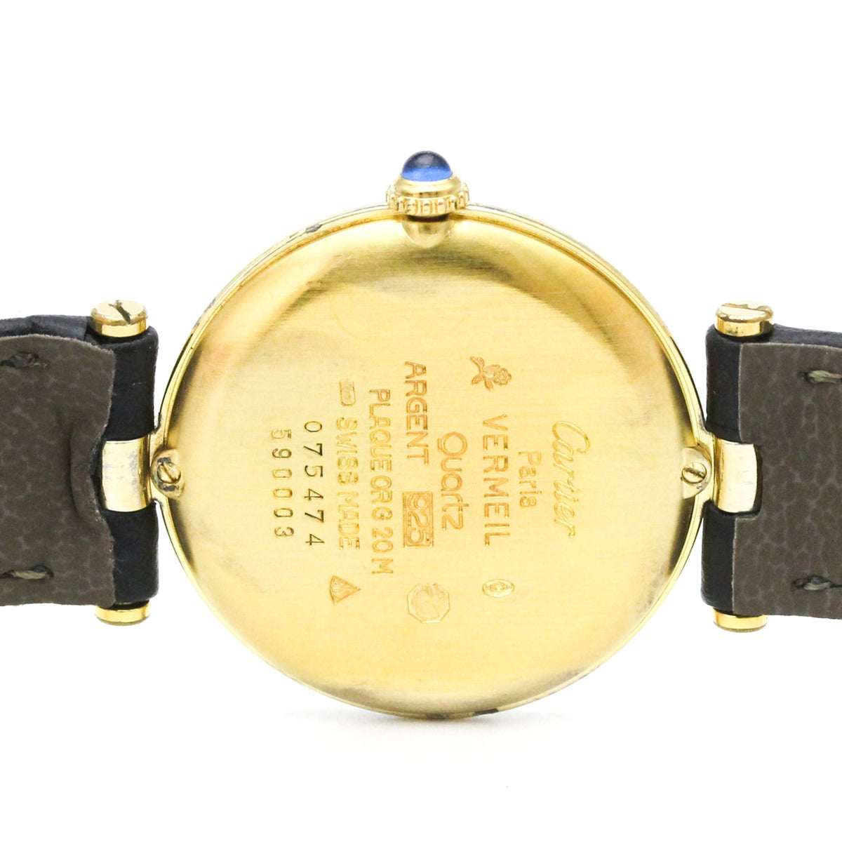 Cartier Must 590003, goldenes Zifferblatt, 30 mm Uhr