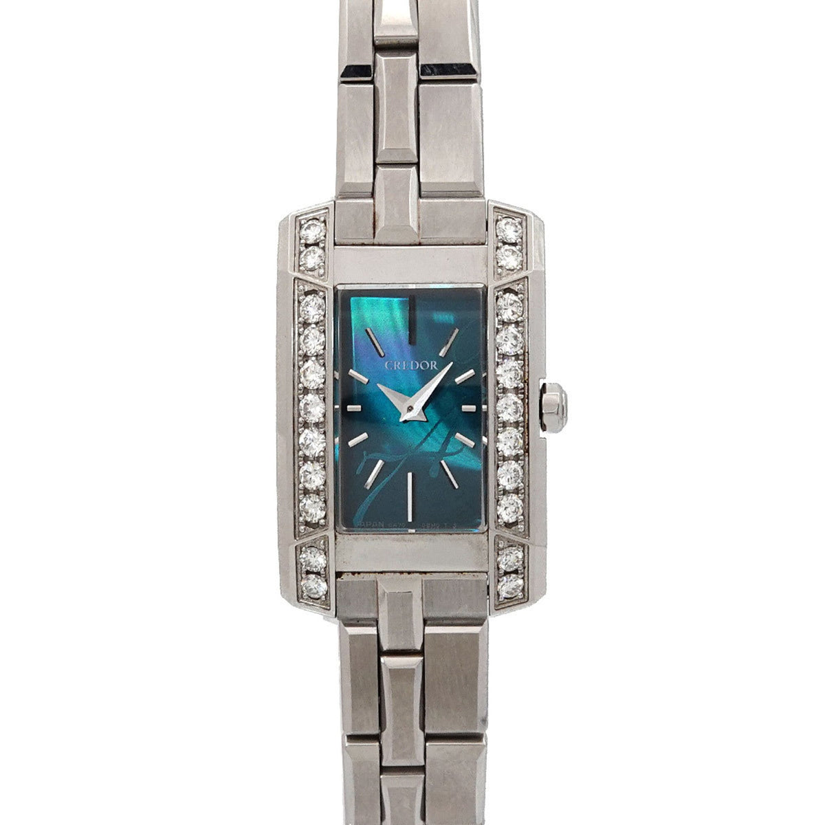 Seiko SEIKO Credor Node GSWE935 horloge met groene wijzerplaat, 20 mm