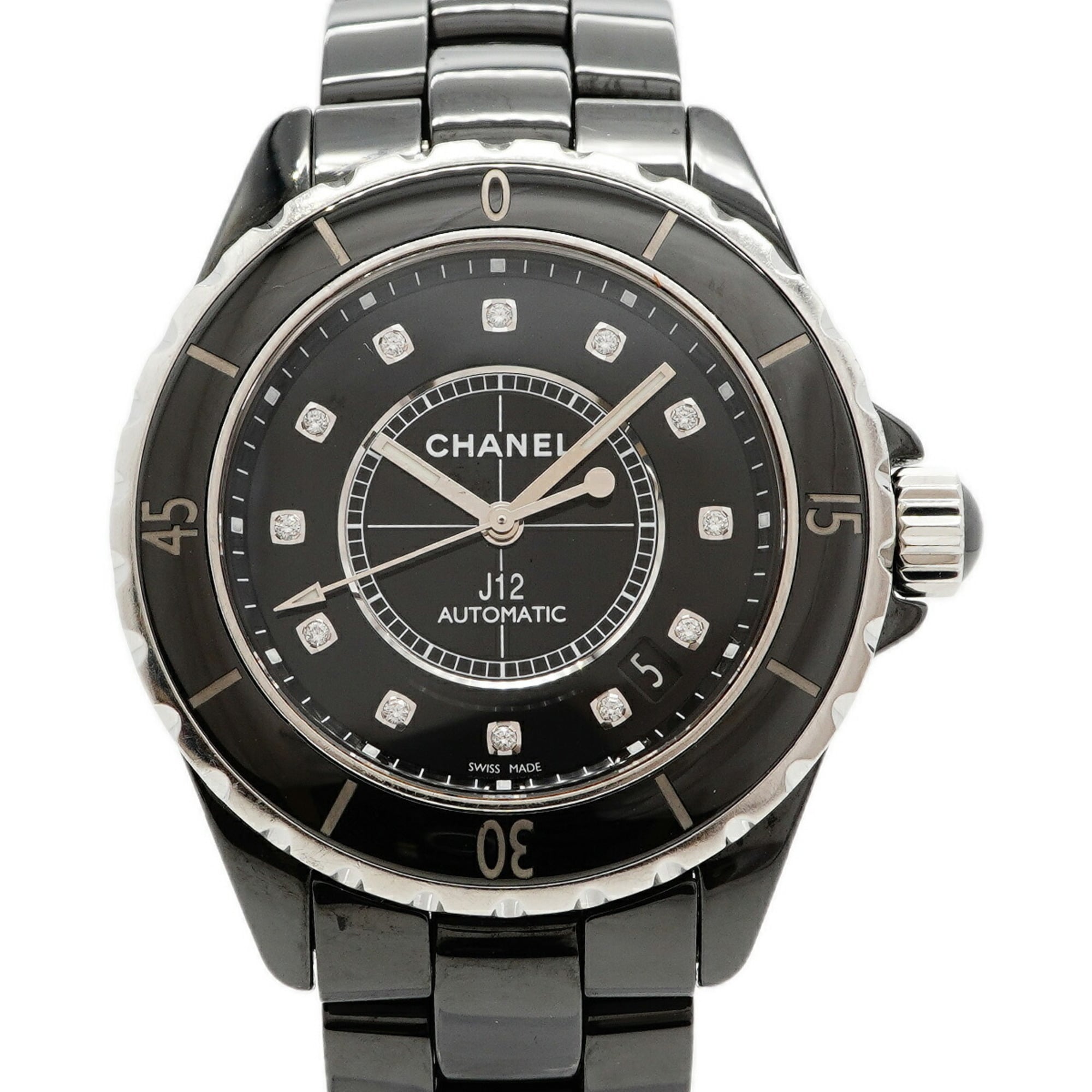 Chanel J12 H1626 Black Dial 39mm Watch