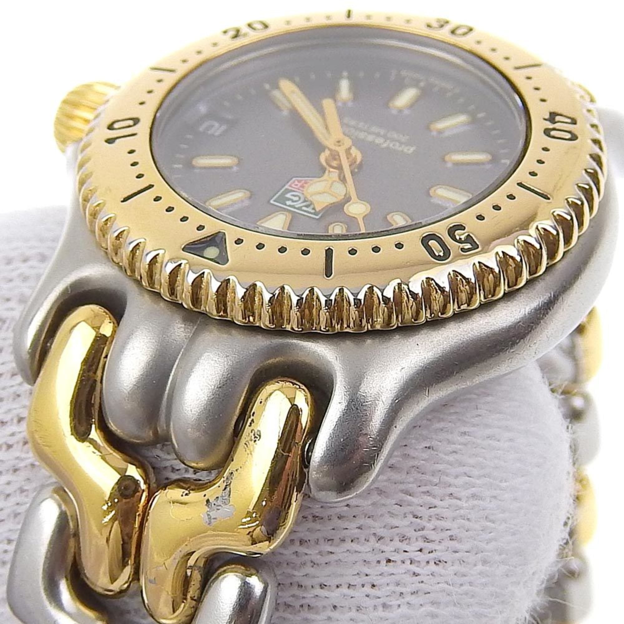 TAG HEUER Professional Watch, Two-tone, S95-208, Stainless Steel, Quartz, Analog Display, Grey Dial, Professional, Women's