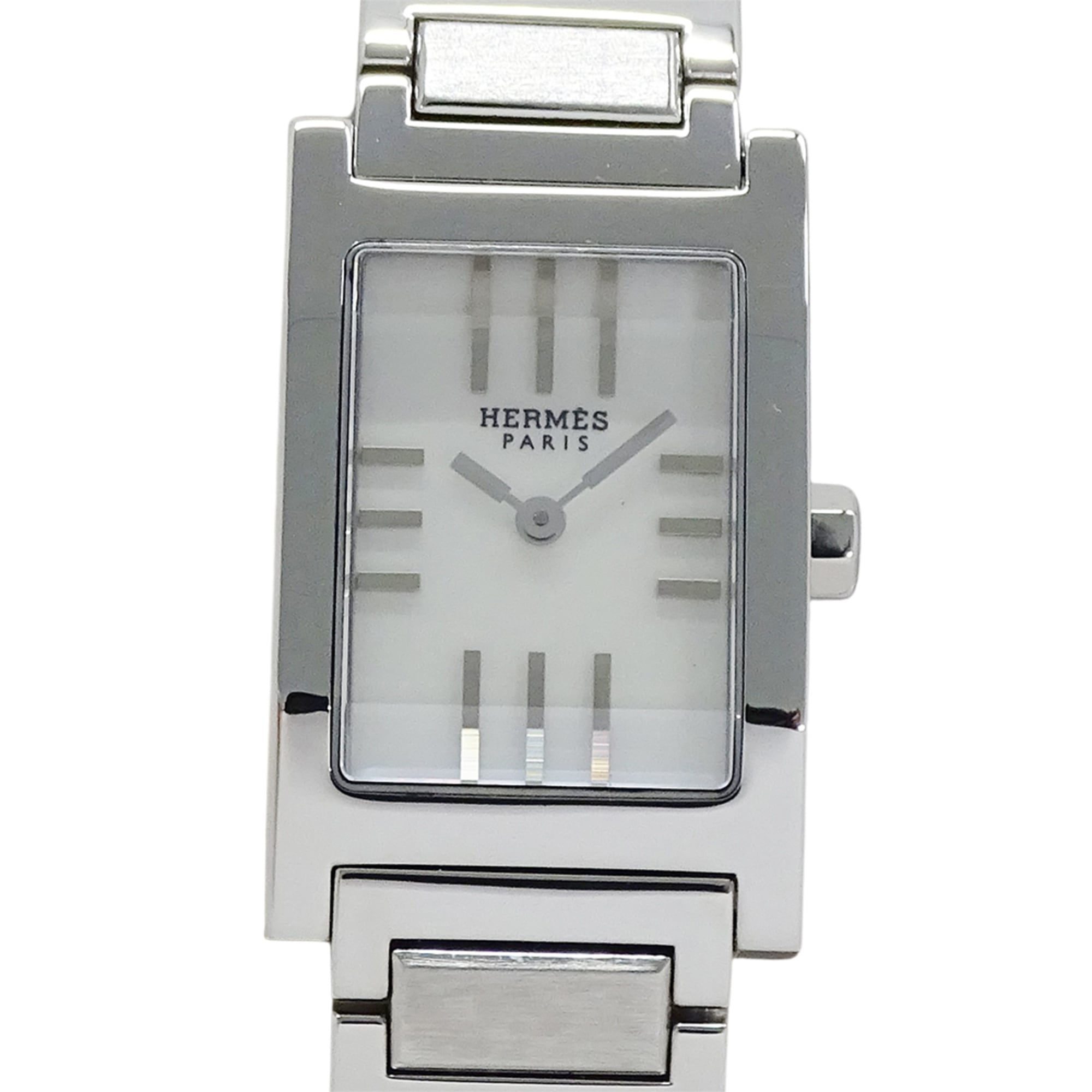Hermes HERMES Women's Watch, Tandem Shell Quartz, Stainless Steel (SS) TA1.210, Silver, Square, Polished