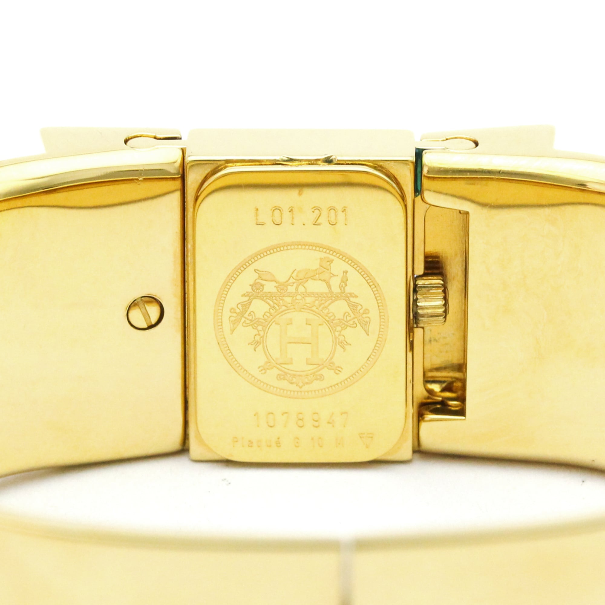 Hermes Loque LO1.201 Gold Dial 20mm Watch