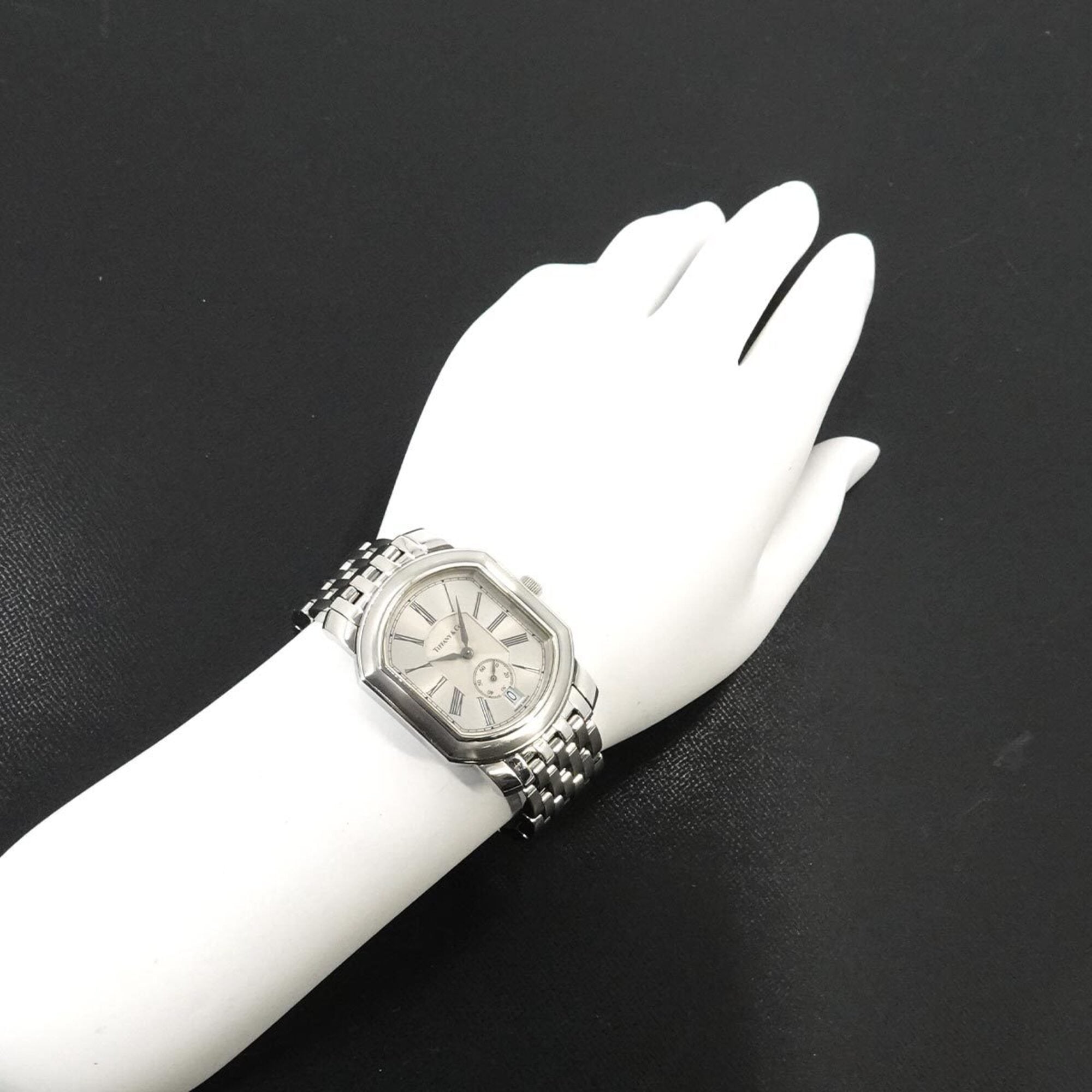 Tiffany & Co. Mark Coupe Date Silver Small Seconds Quartz
