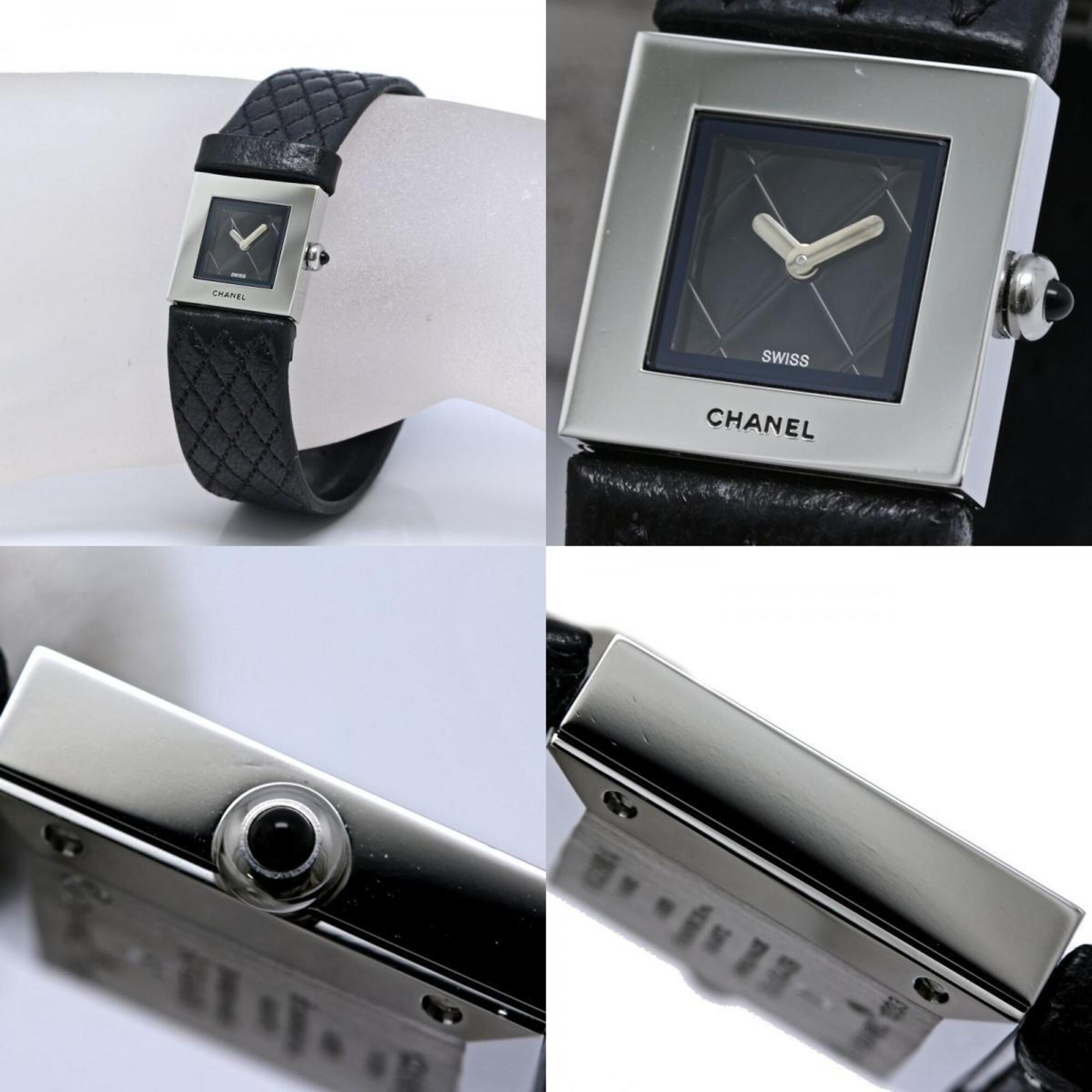 Chanel Matelasse H0116 Black Dial 19mm Watch