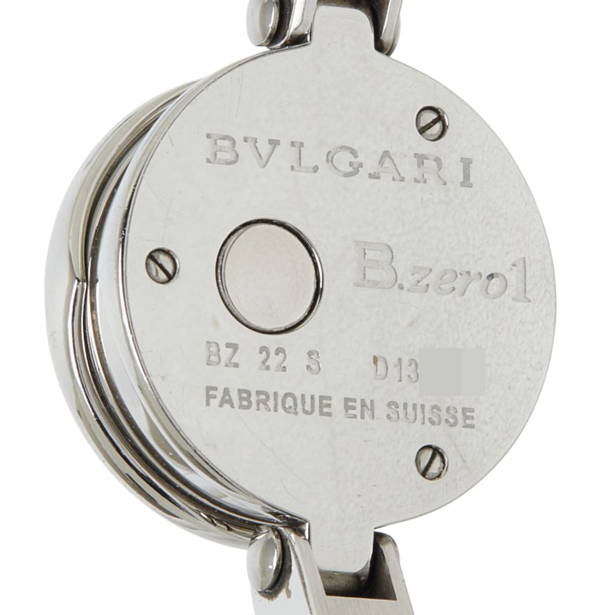 Bulgari B.zero1 Bangle BZ22SS Quartz Black Dial Stainless Steel Wo BVL