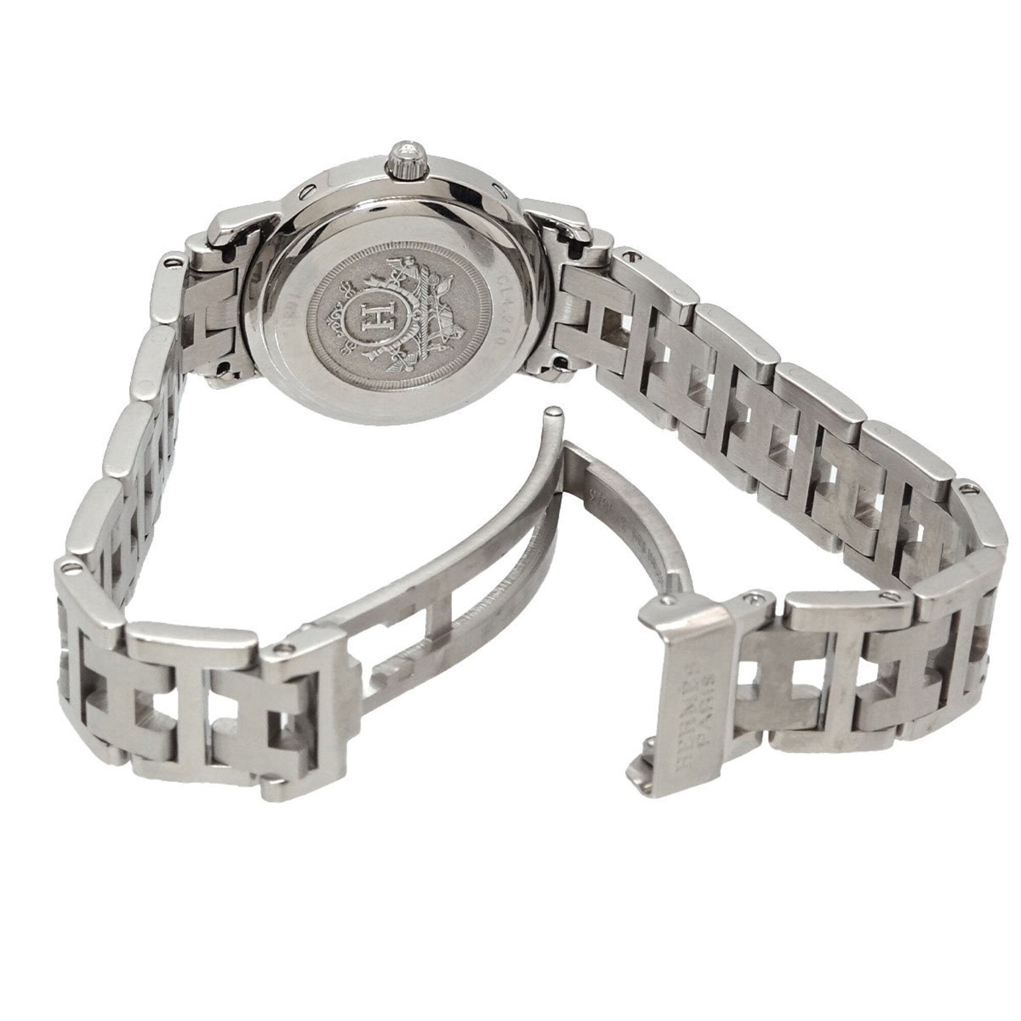 Hermes Clipper CL4 210 Wo Date Display Pink Quartz