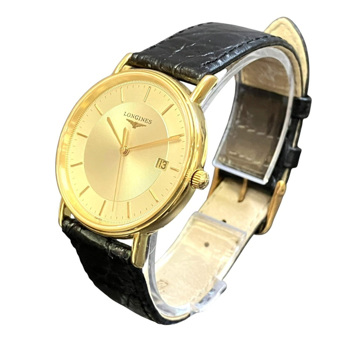Montre Longines Grand Classique Présence L4.720.2, cadran doré, 31 mm
