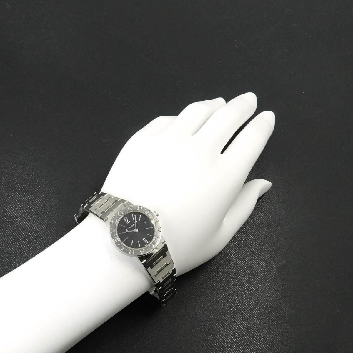 Bvlgari BB26SS Schwarz Zifferblatt 26 mm Uhr
