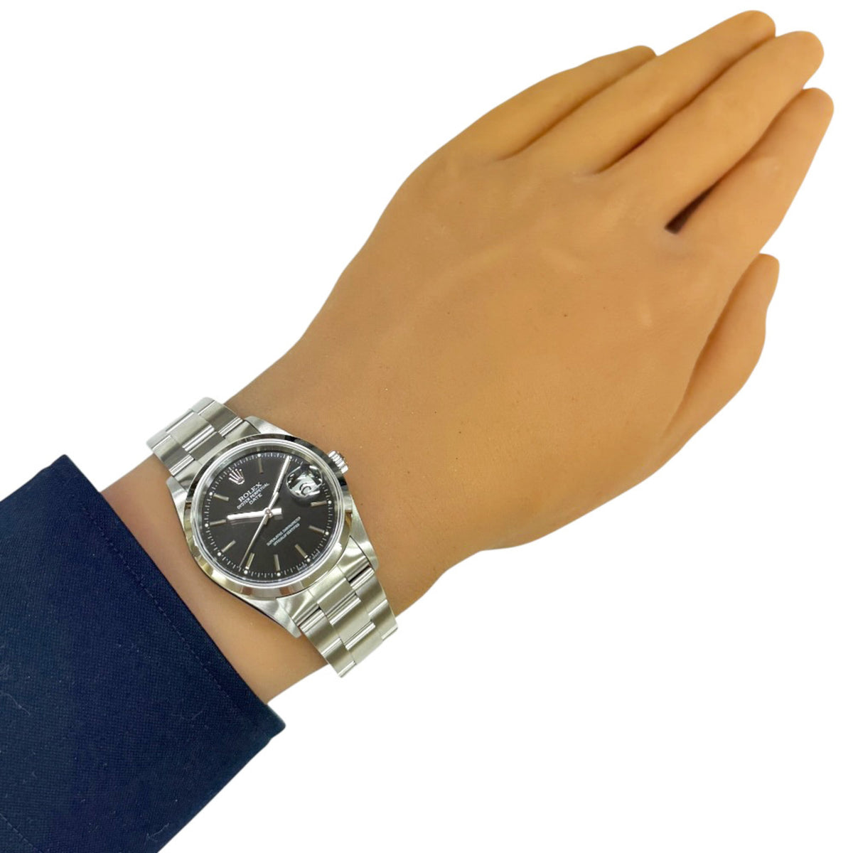 Rolex Datum Oyster Perpetual 15200 Schwarz Zifferblatt 34 mm Uhr