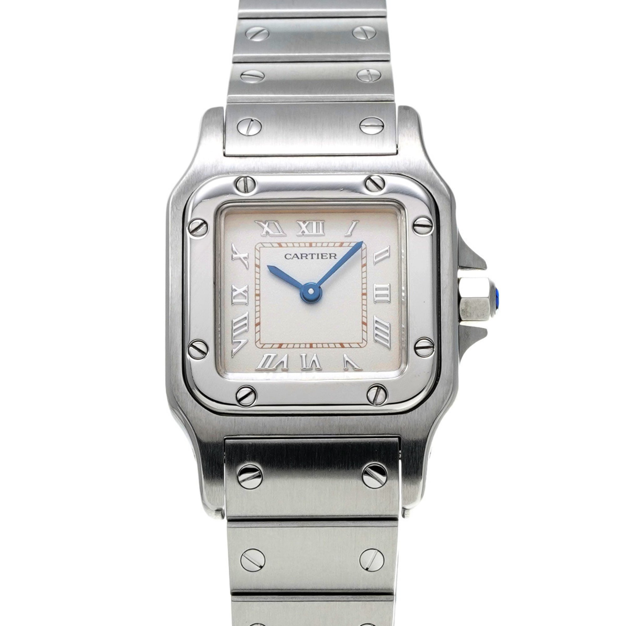 Cartier Santos Galbee SM W20024D6 Ivory Ladies Quartz Watch (Pre-owned) - Ginzo