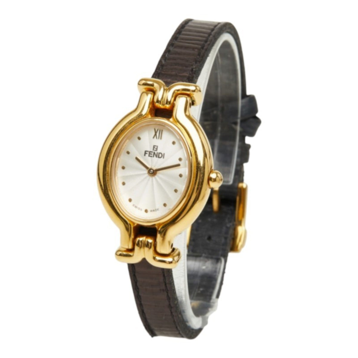 Fendi Chameleon 640L horloge met witte wijzerplaat, 24 mm