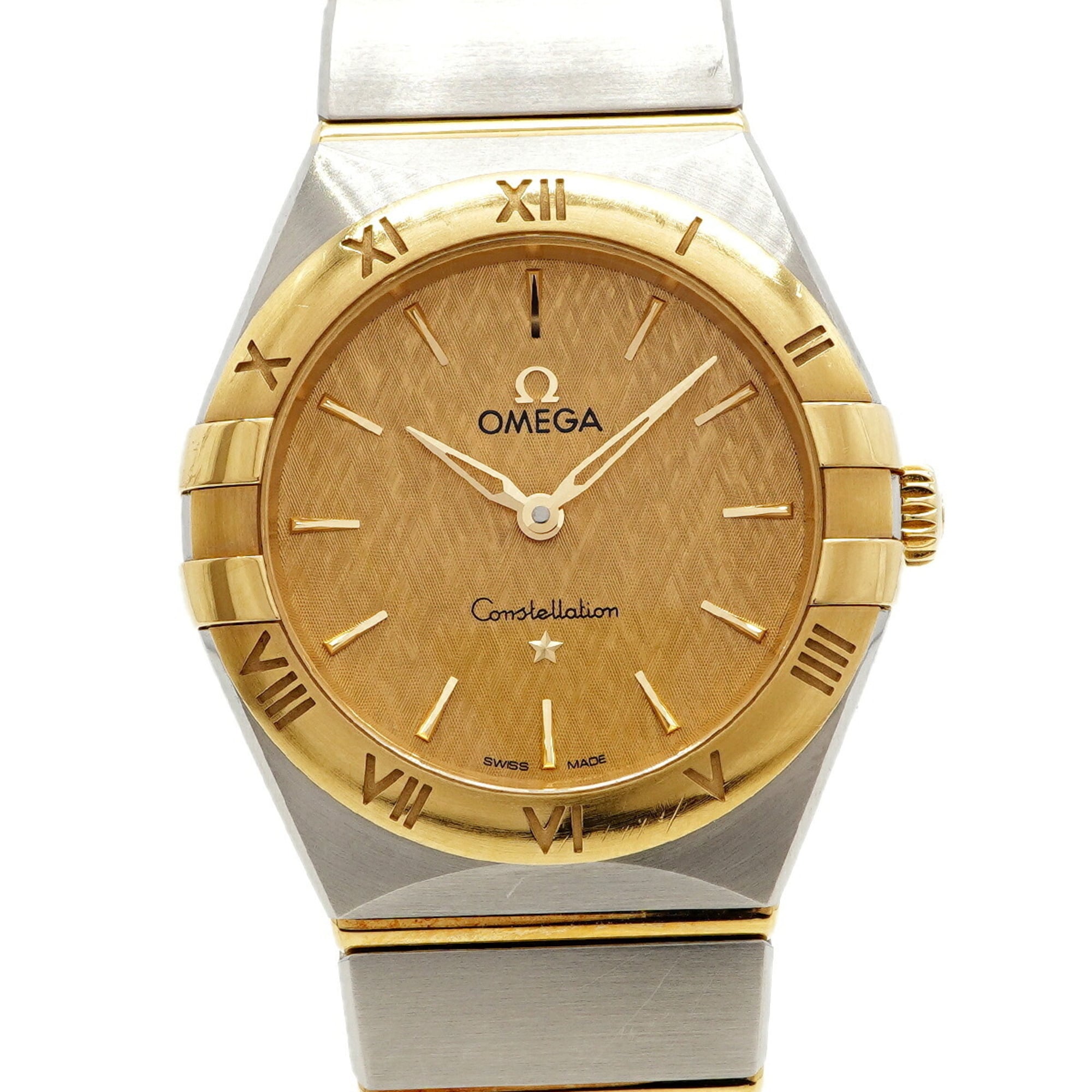 Omega Constellation Brushed 131.20.28.60.08.001 Gold Dial 27mm Watch