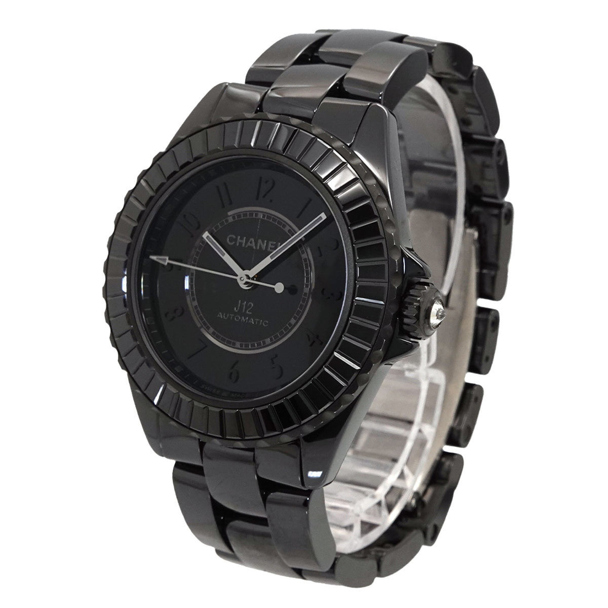 Chanel J12 Edition Noir 38 mm H6347 met zwarte wijzerplaat 39mm Horloge