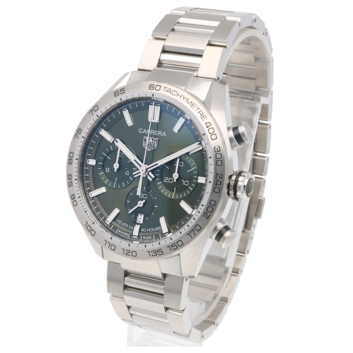 TAG Heuer Carrera Calibre 02 CBN2A10 Grün Zifferblatt 44 mm Uhr