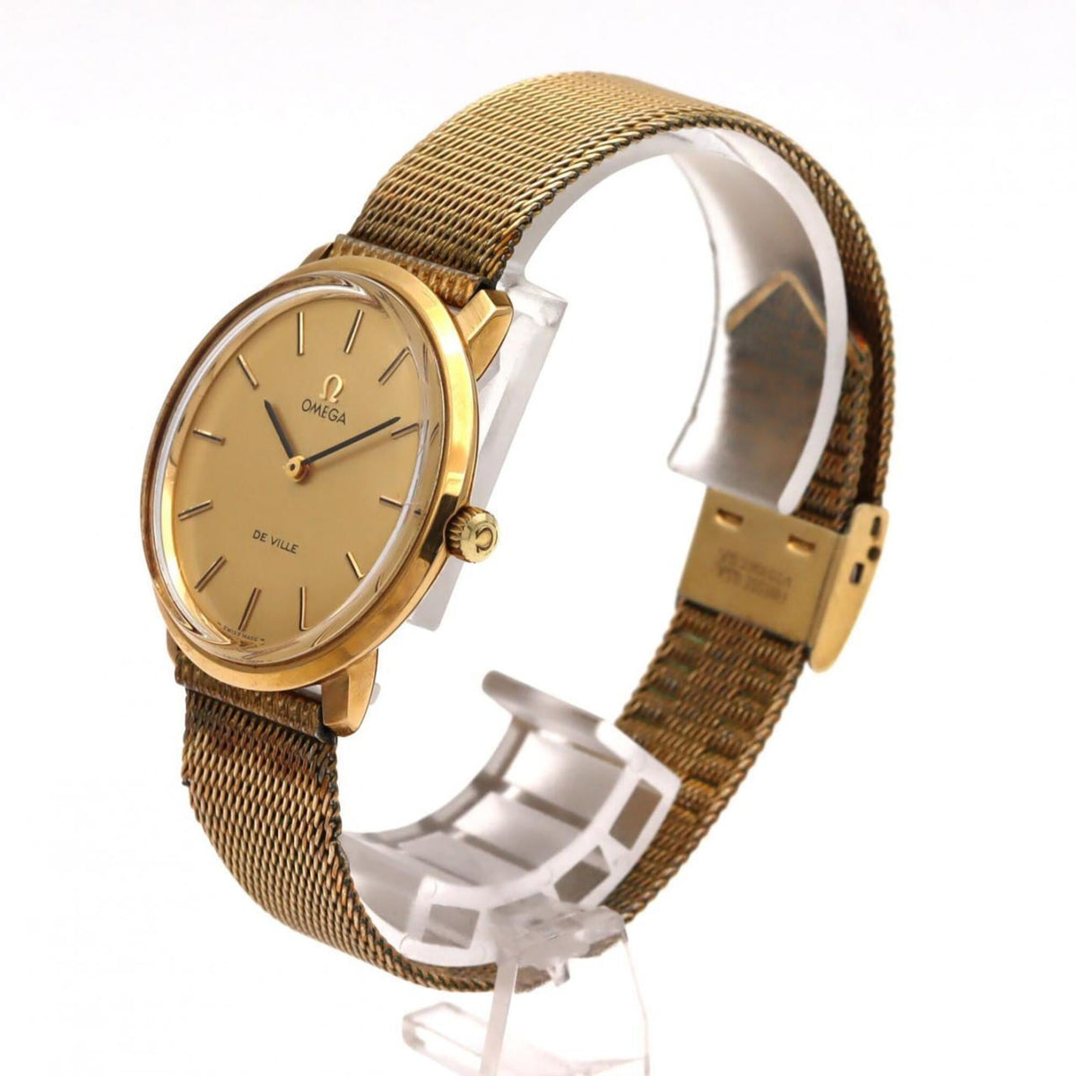 Omega De Ville GZl1linv mit goldenem Zifferblatt, 33 mm Uhr