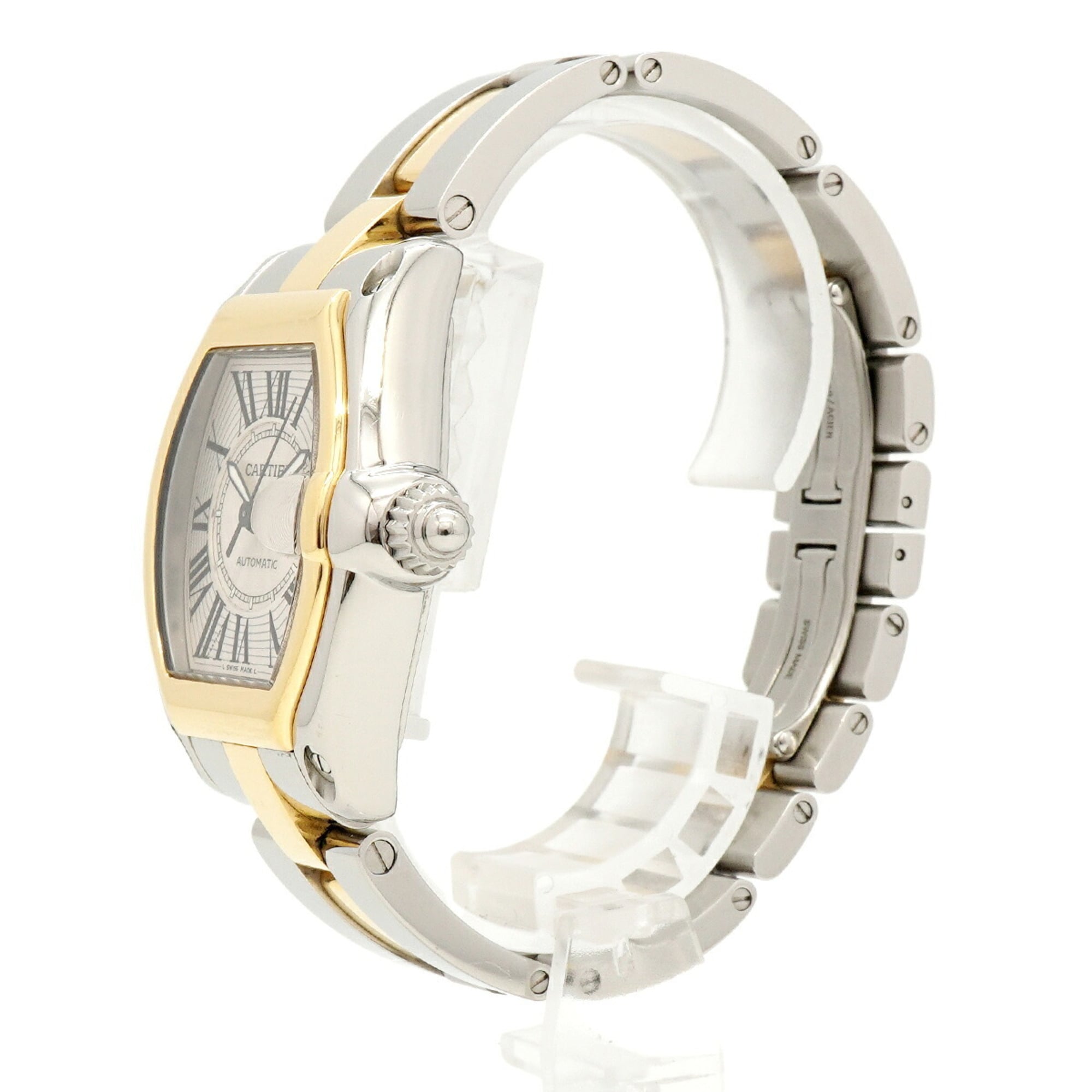Cartier Roadster LM W62031Y4 Silver Dial 37mm Watch