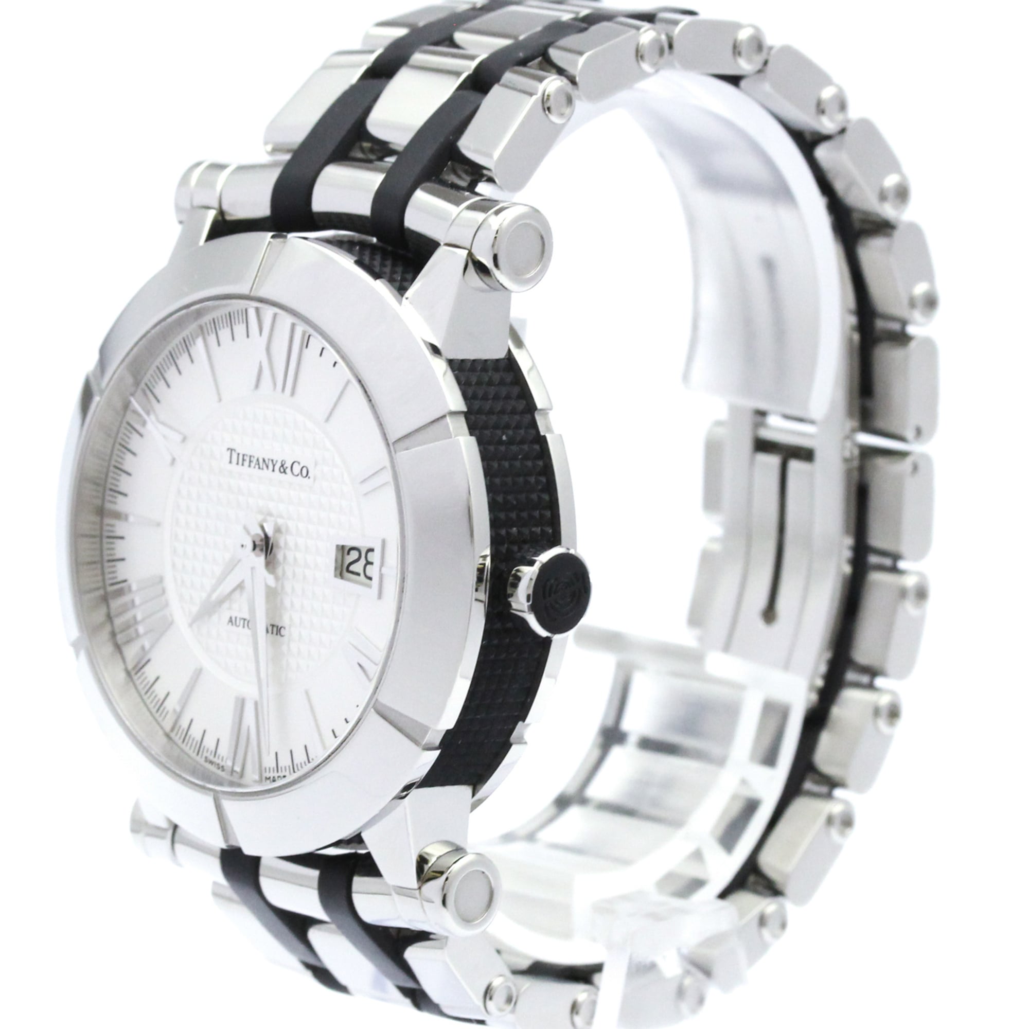 TIFFANY Atlas Steel Rubber Automatic Watch Z1000.70.12A10A00A Polished