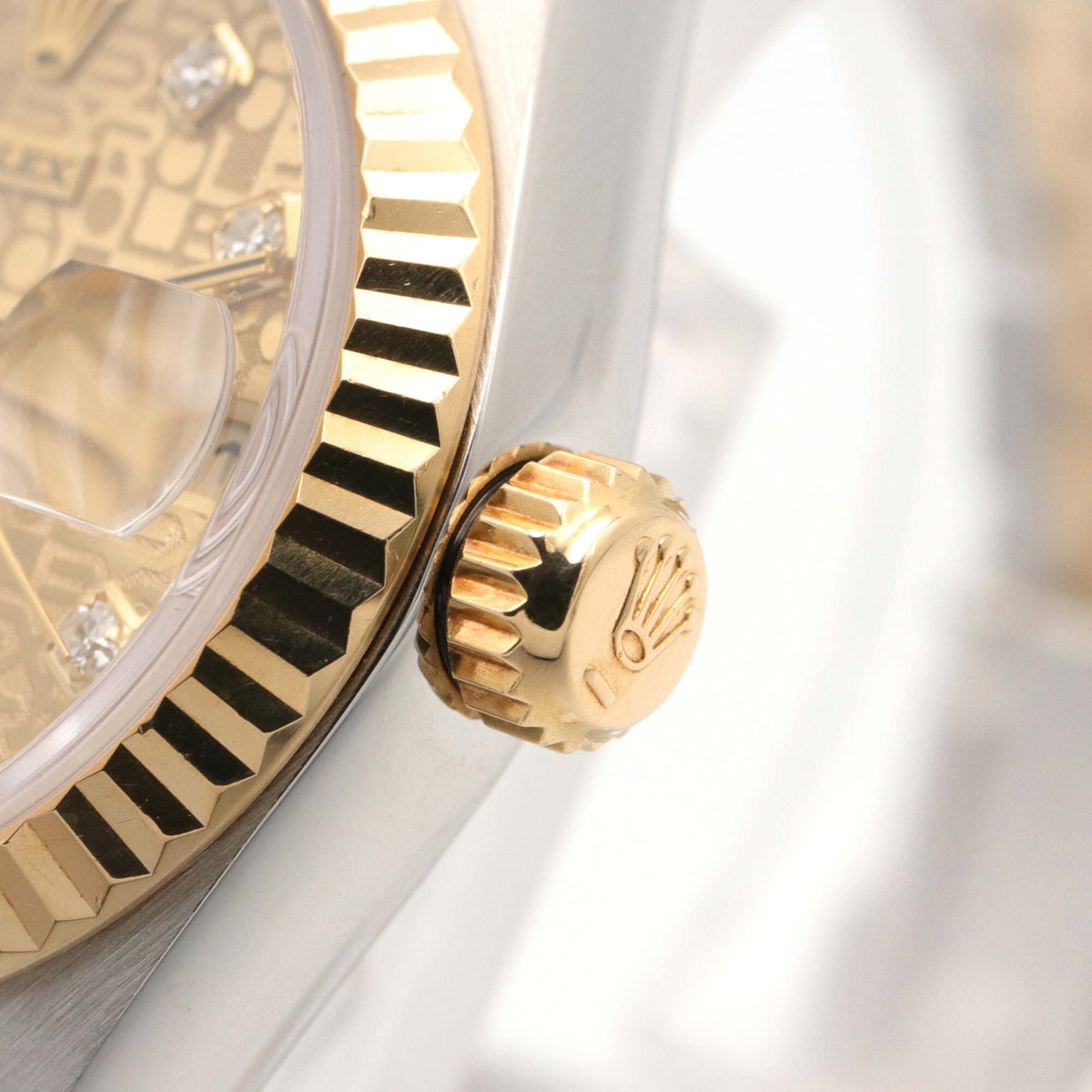 Rolex Datejust 10P Diamond 69173G Champagne, Gold Dial 26mm Watch