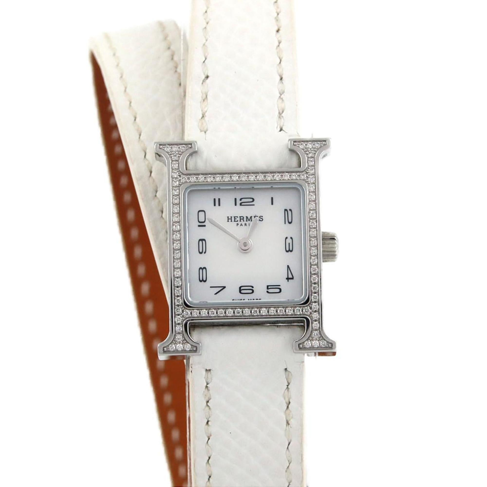 HermÃ¨s H Watch Double Tour D HH1.131 Stainless Steel Quartz Wristwatch