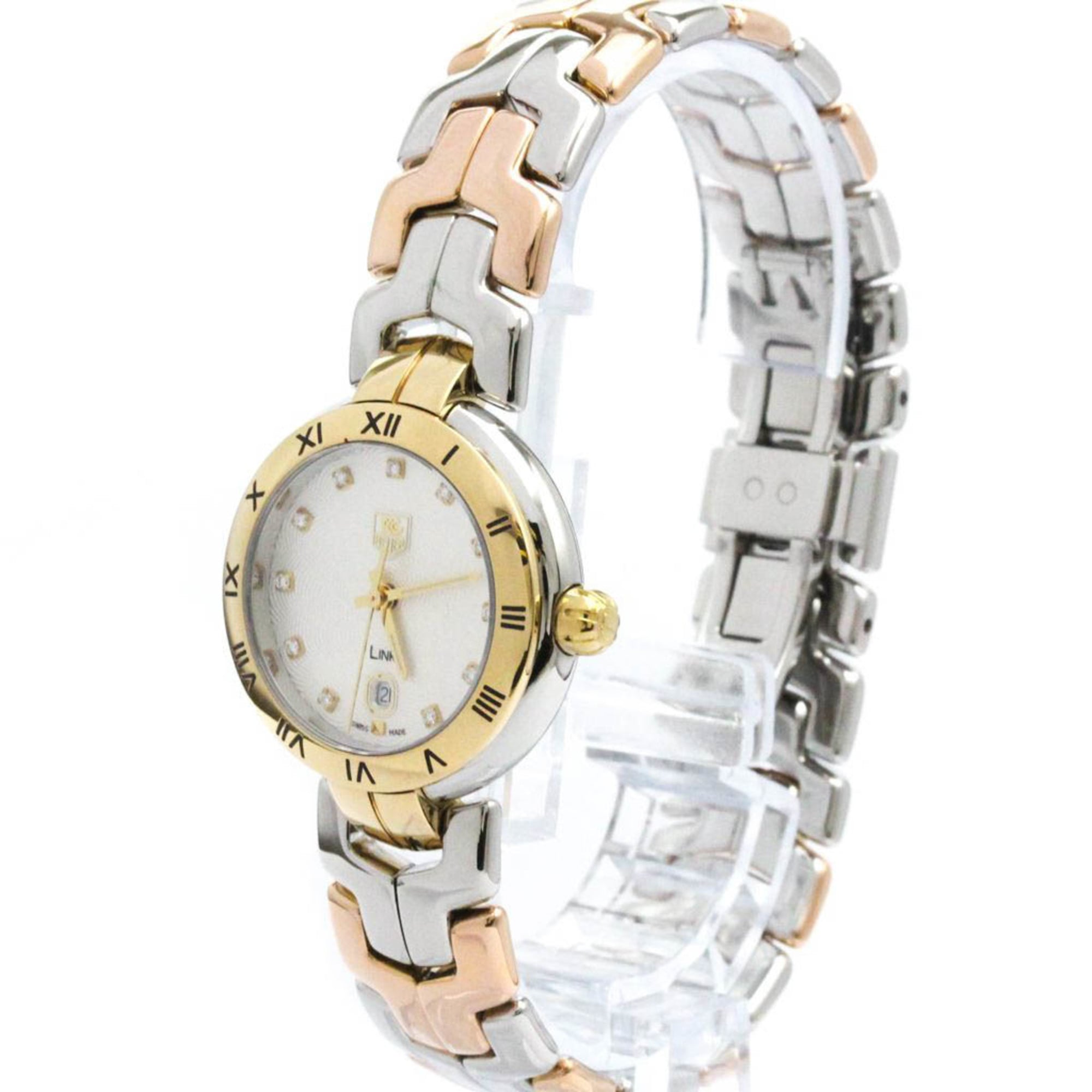 TAG HEUER Link Diamond 18K Pink Gold 18K Gold Steel Watch WAT1450 BF580143