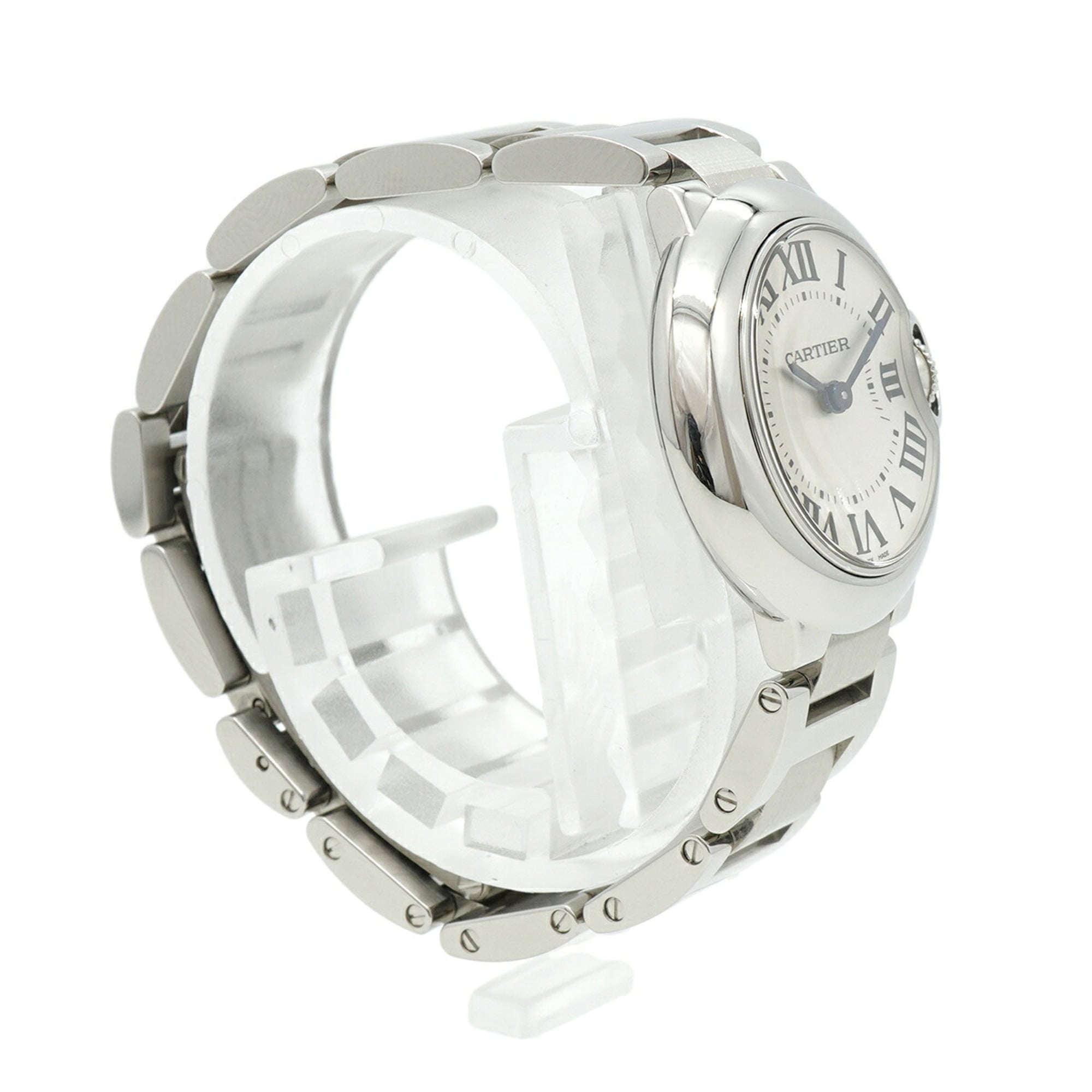 Montre Cartier Ballon Bleu SM W69010Z4, cadran argenté, 28 mm