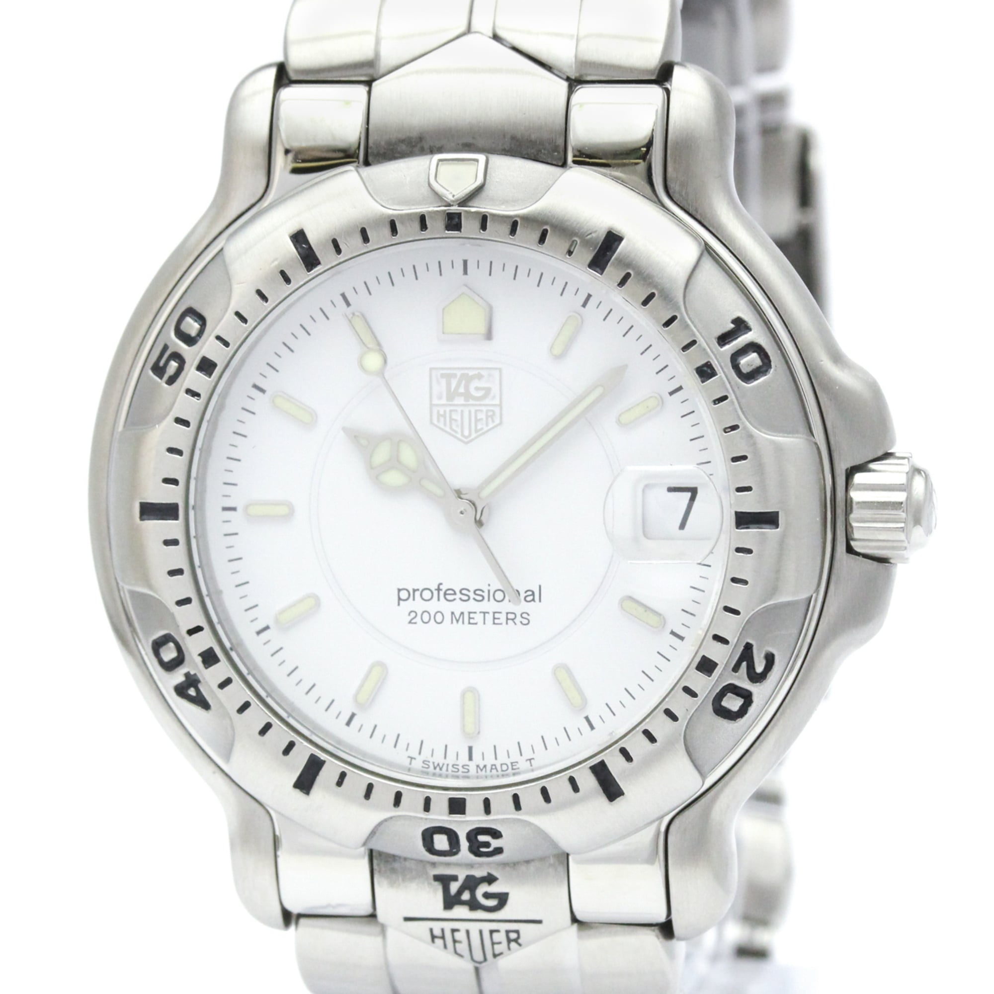 TAG Heuer 6000 Series WH1111 White Dial 38mm Watch