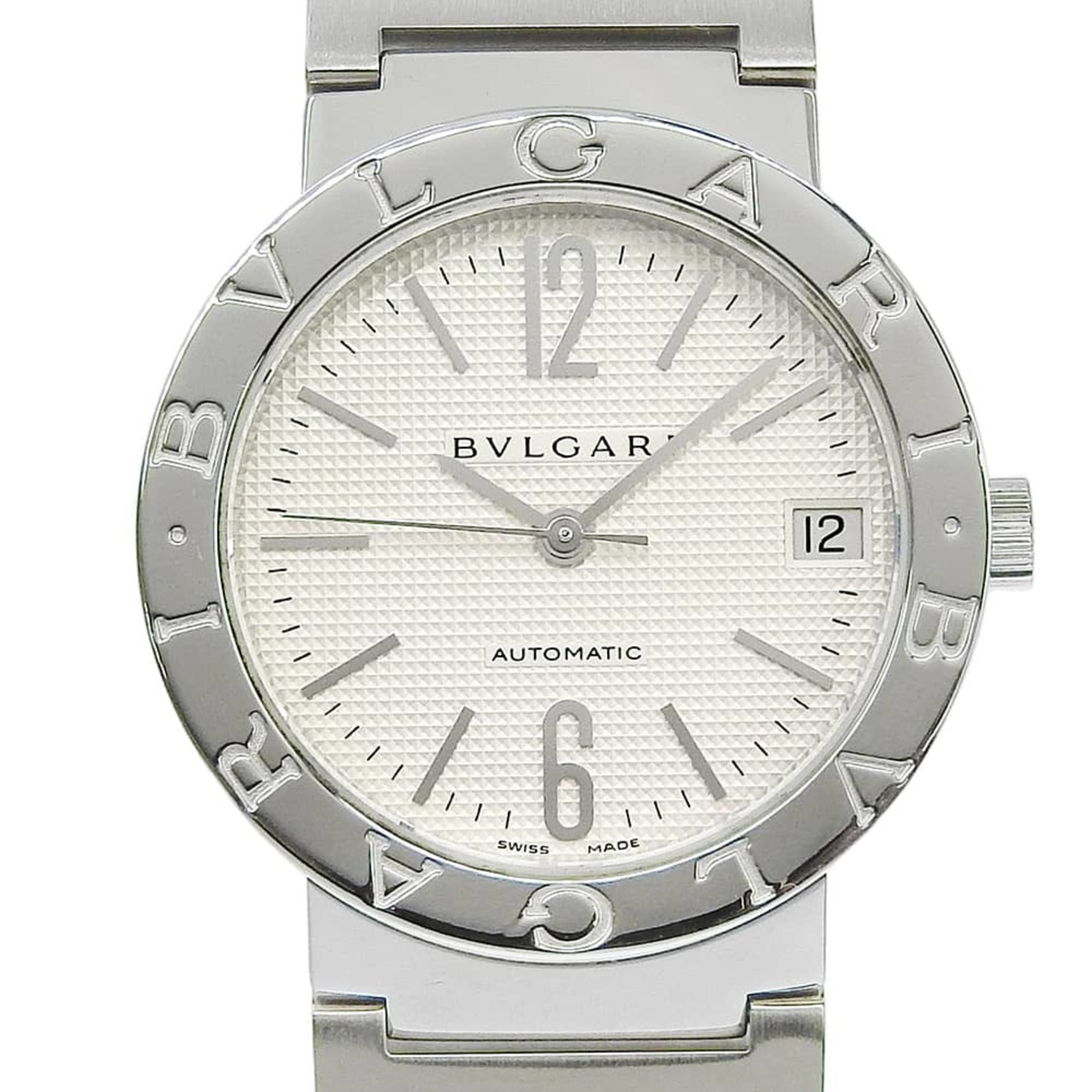 Montre Bvlgari Bulgari Date BB33SS, cadran argenté, 33 mm