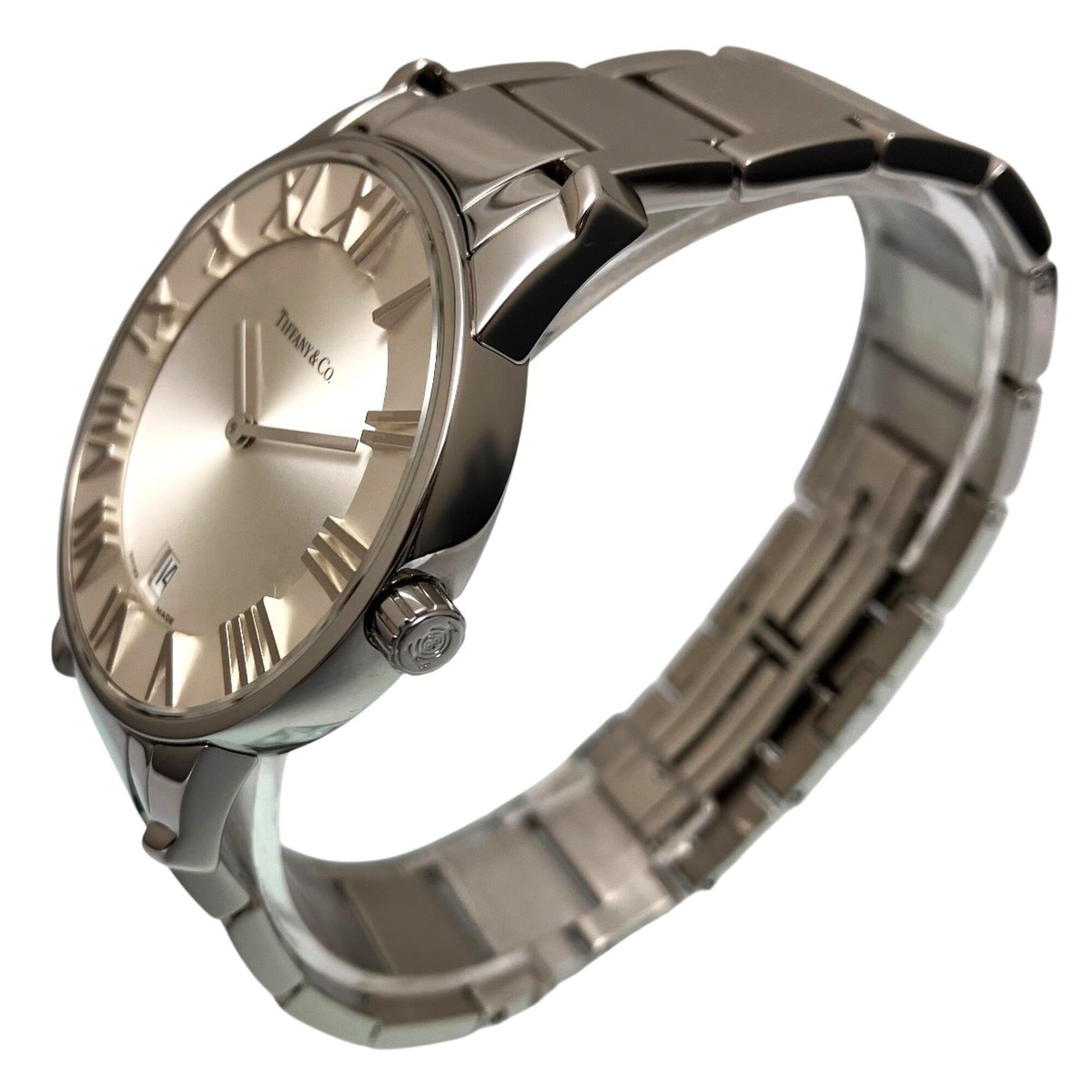Tiffany & Co. Atlas Dome z1800.11.10a21a00a Silber Zifferblatt 37 mm Uhr
