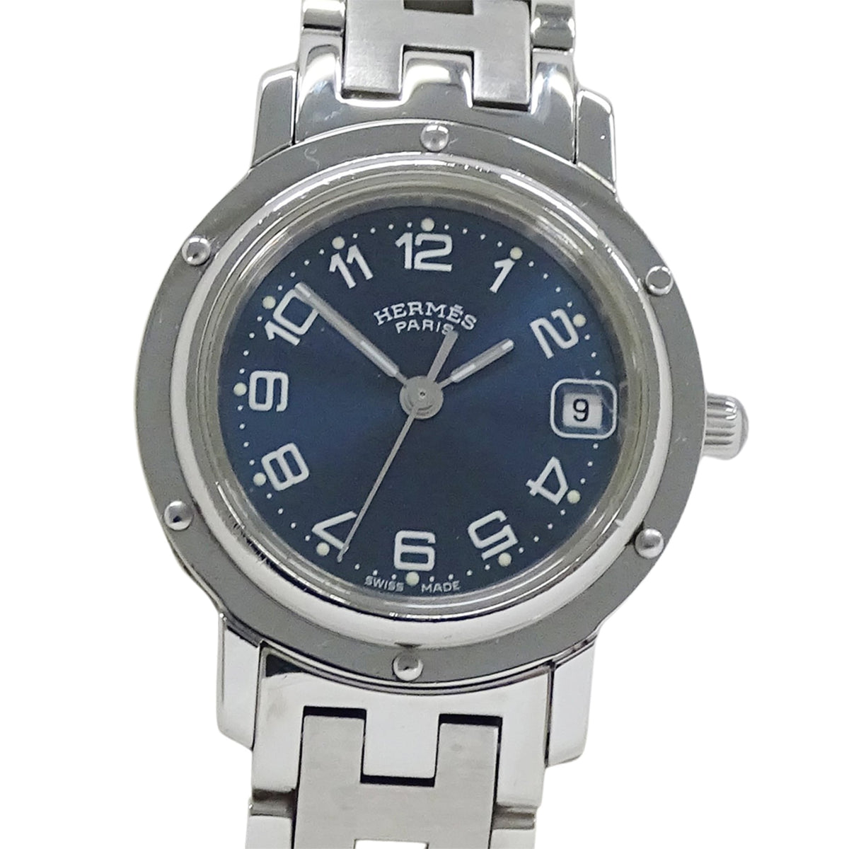 Hermes Clipper CL4.210 horloge met blauwe wijzerplaat, 24 mm