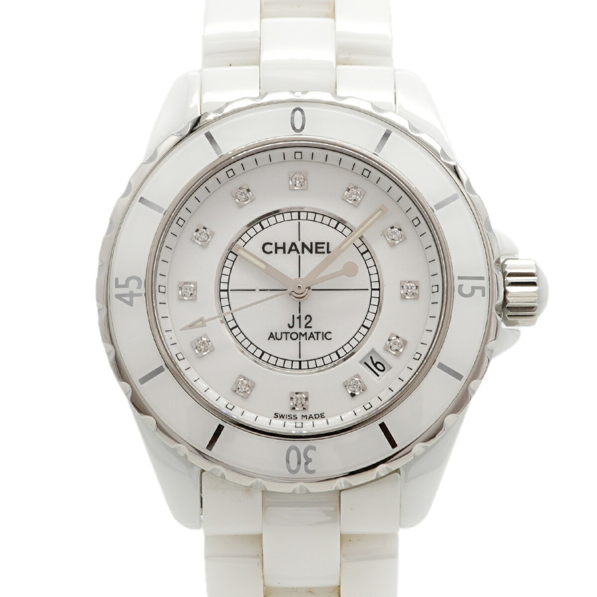 Chanel J12 H1629 White Dial Ceramic 39mm Watch