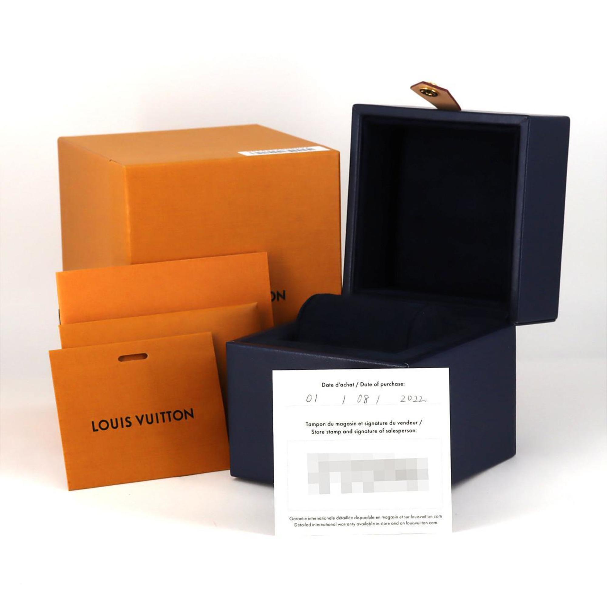 Louis Vuitton Tambour Slim 11P QA159 roestvrijstalen quartzhorloge