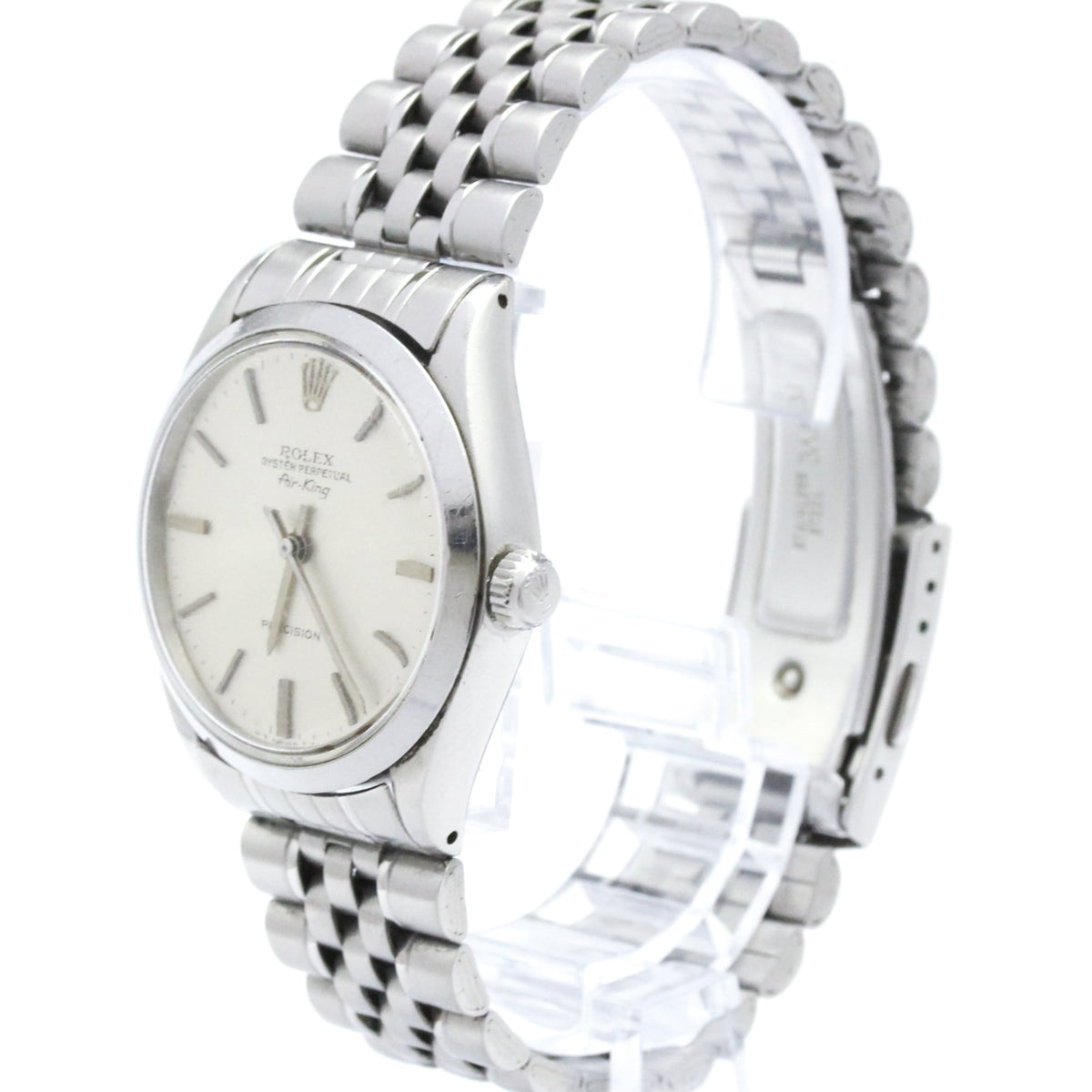 Rolex Airking 5500 Silver Dial 34mm Watch