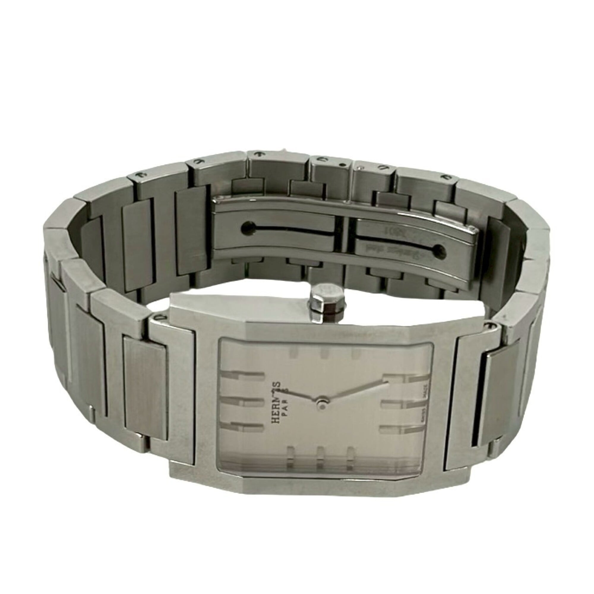HERMES Tandem Stainless Steel Quartz Wrist Silver 40187