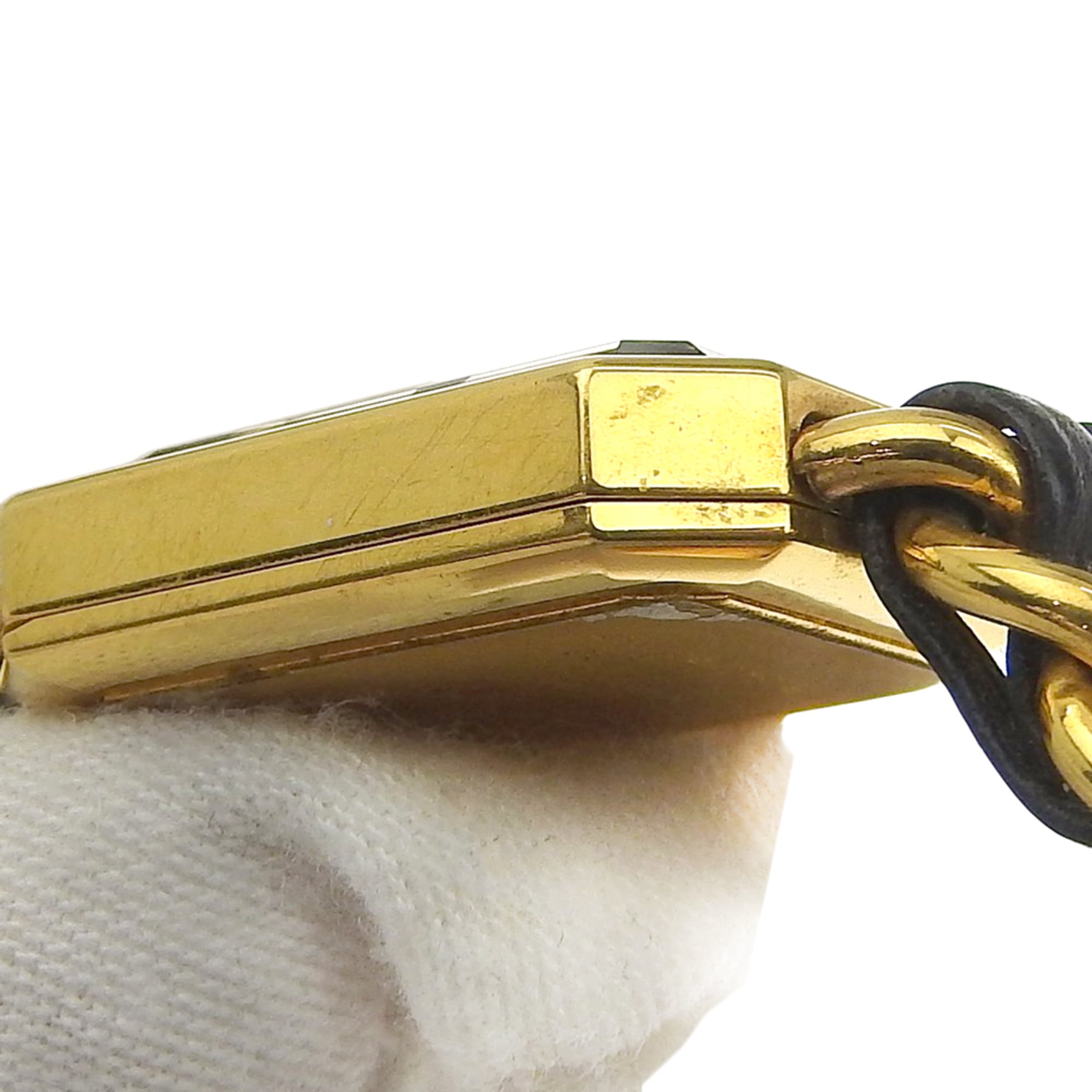 Chanel Premiere S-horloge H0001, verguld x zwart leer, quartz, analoge wijzerplaat, damesmodel