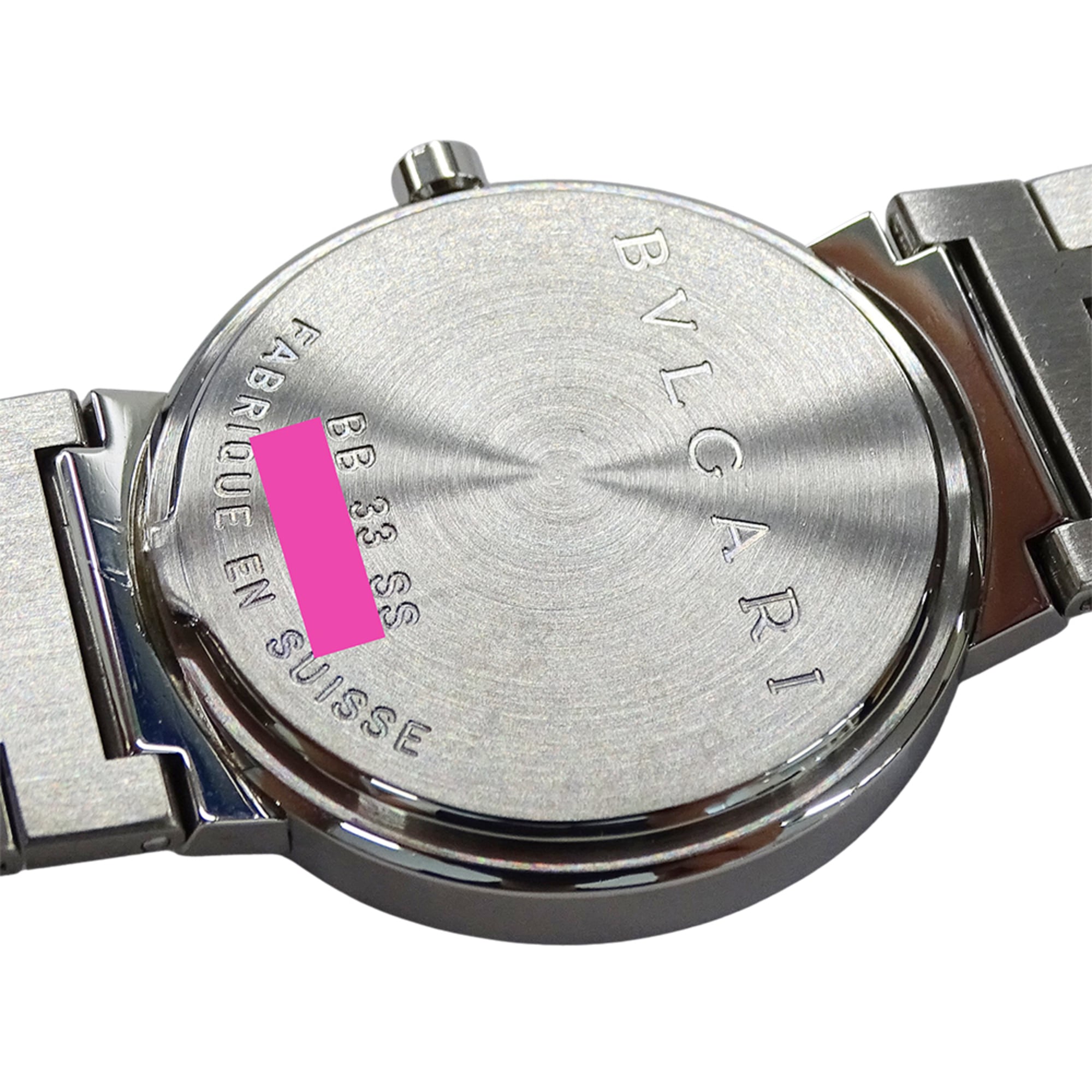 Bulgari BVLGARI Boys' Watch, Brand: Date Quartz QZ Stainless Steel SS BB33SS Silver Black