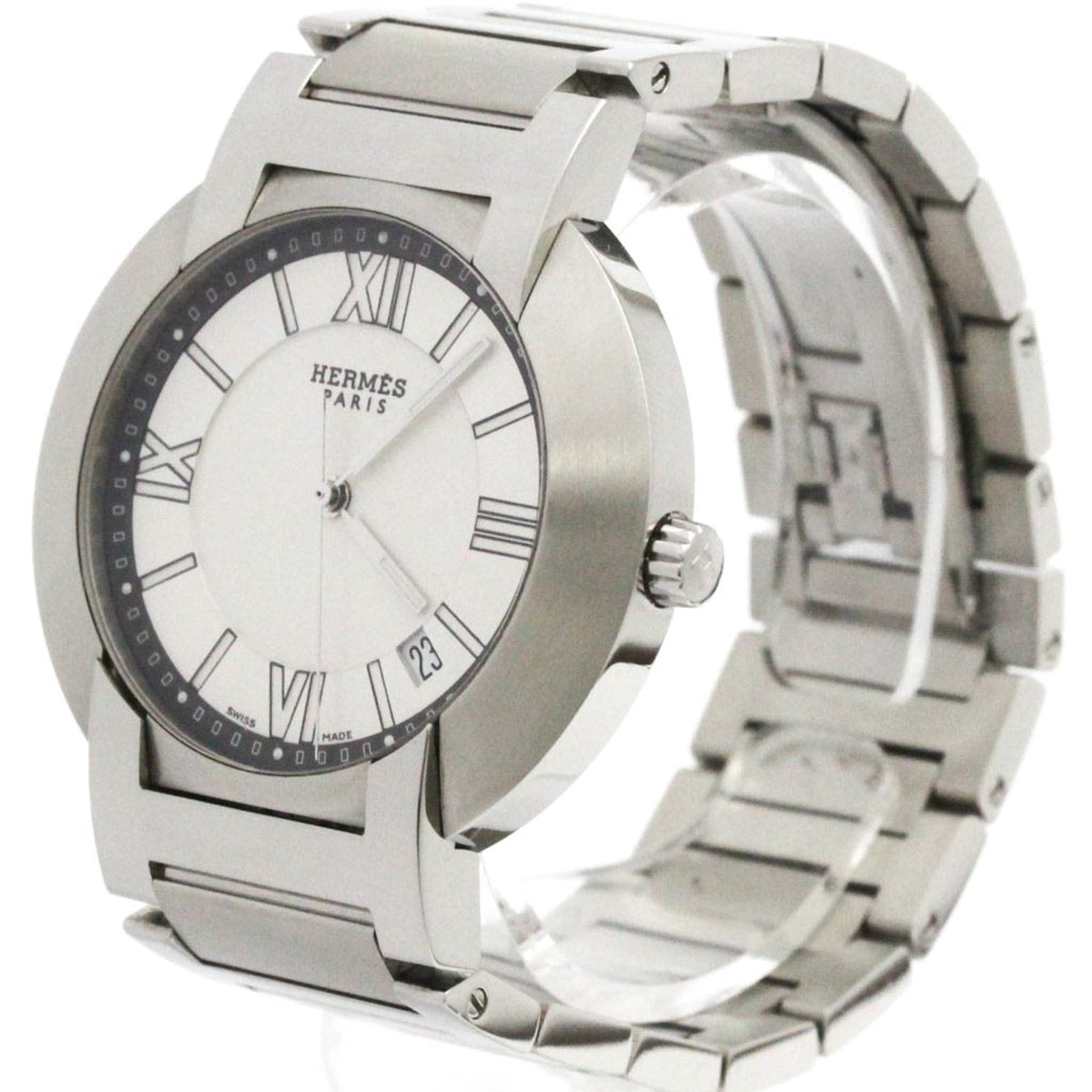 Hermes Nomade NO1.810 Silber Zifferblatt 39mm Uhr