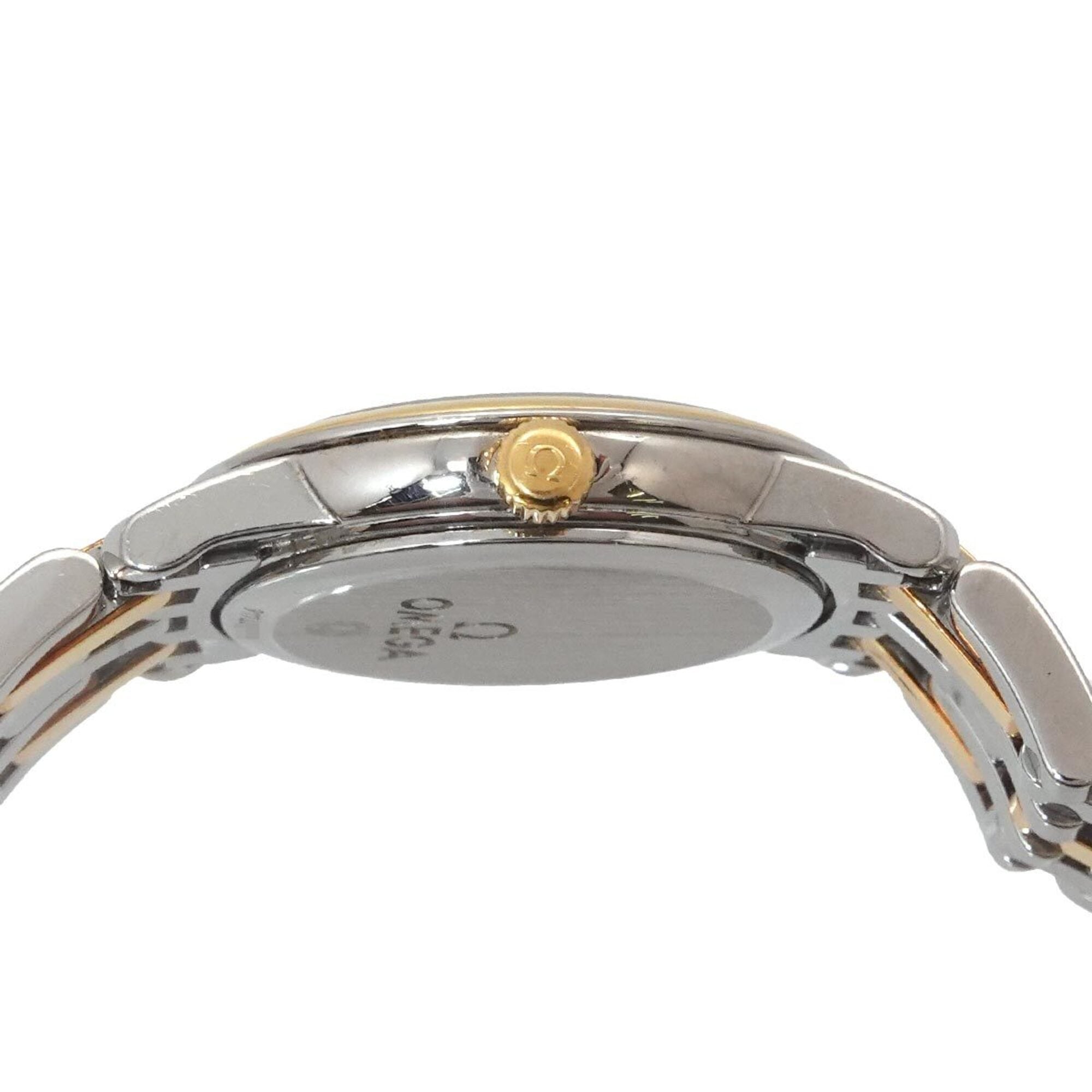 Omega De Ville Prestige Combination 4370 16 Damenuhr 16P Diamant Gelbgold Quarz