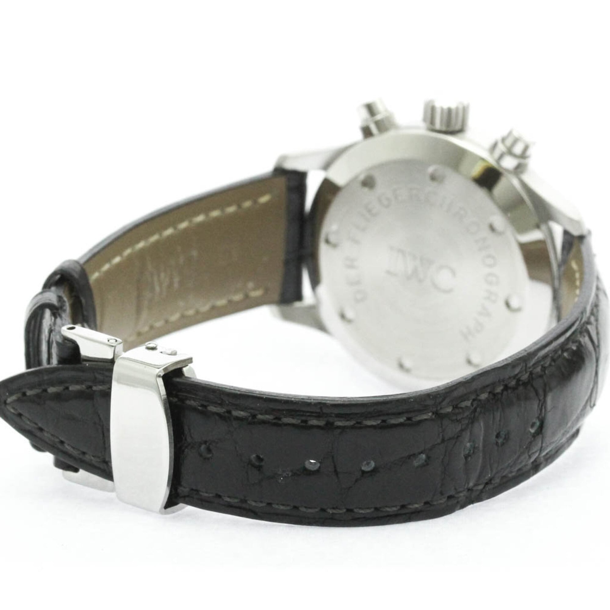 Montre IWC Flieger Quartz en acier inoxydable pour homme, modèle habillé/formel IW374101