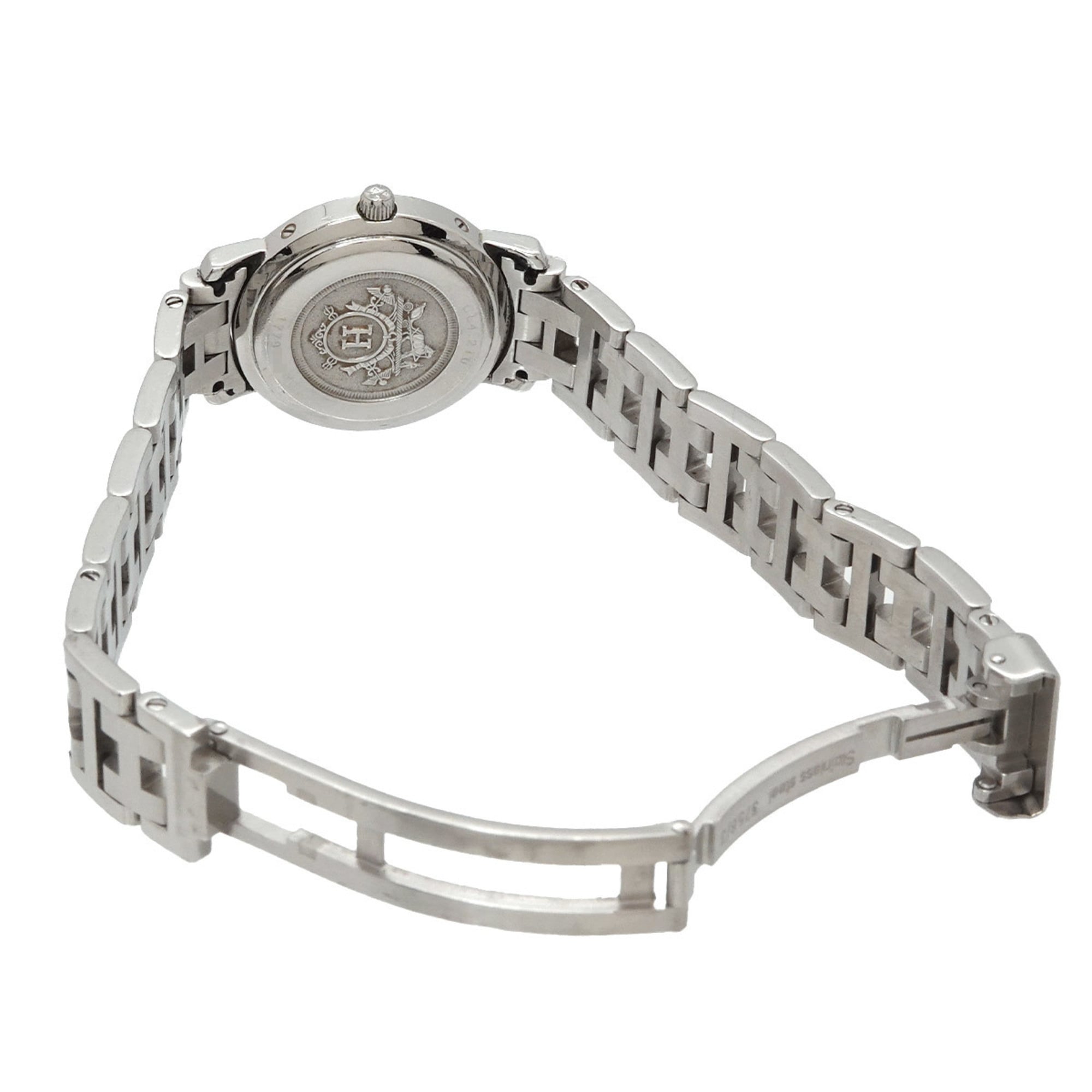 Hermes Clipper CL4 210 Wo Date Display Pink Quartz