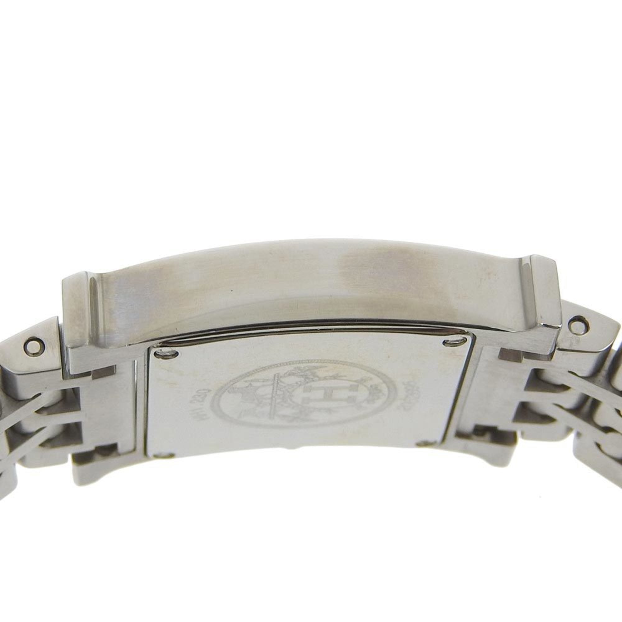 Hermes HERMES H Armbanduhr mit Diamantlünette HH1.230 Edelstahl Quarz Analoganzeige Silber Zifferblatt Damenuhr