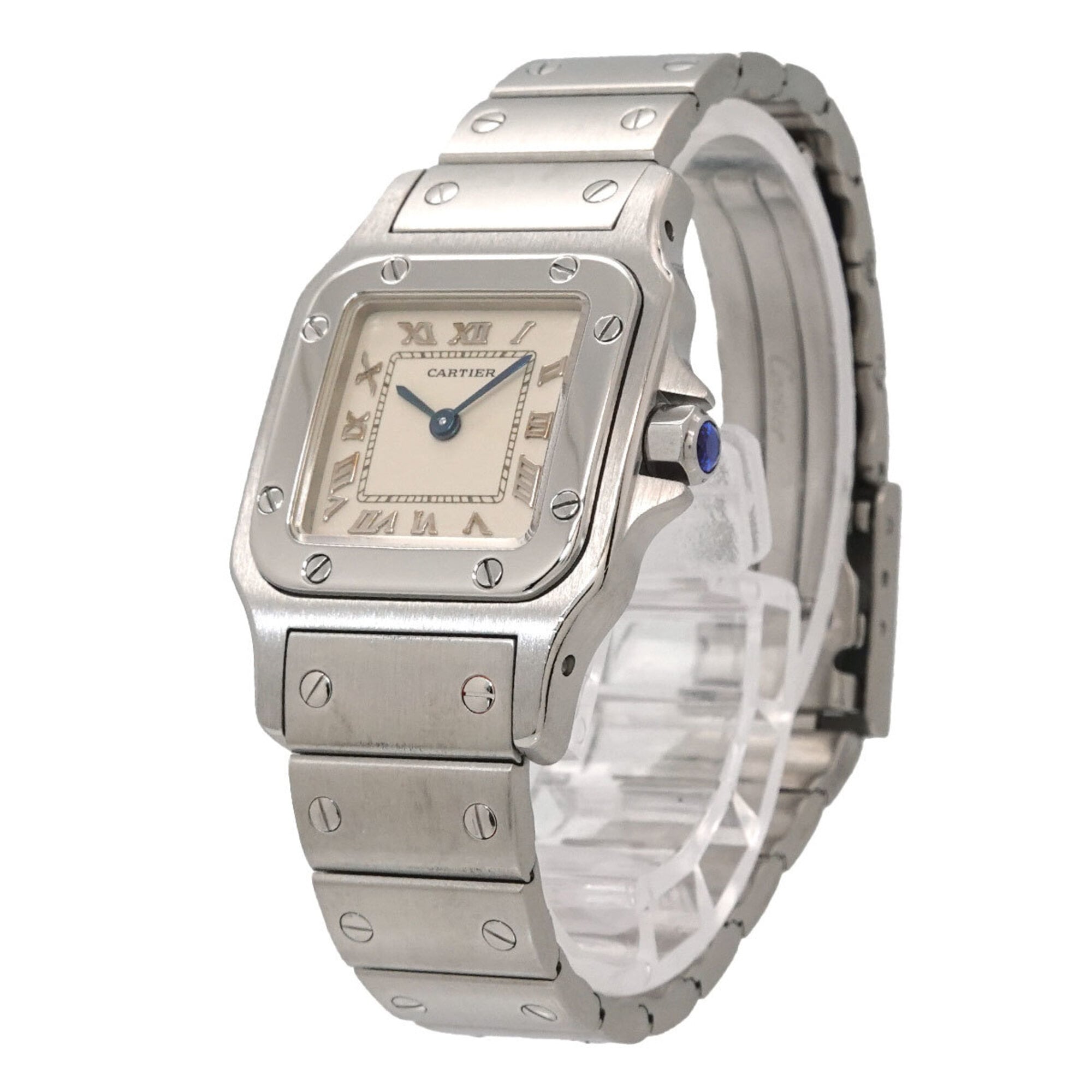 Cartier Santos Galbee SM W20024D6 Wo Ivory Quartz